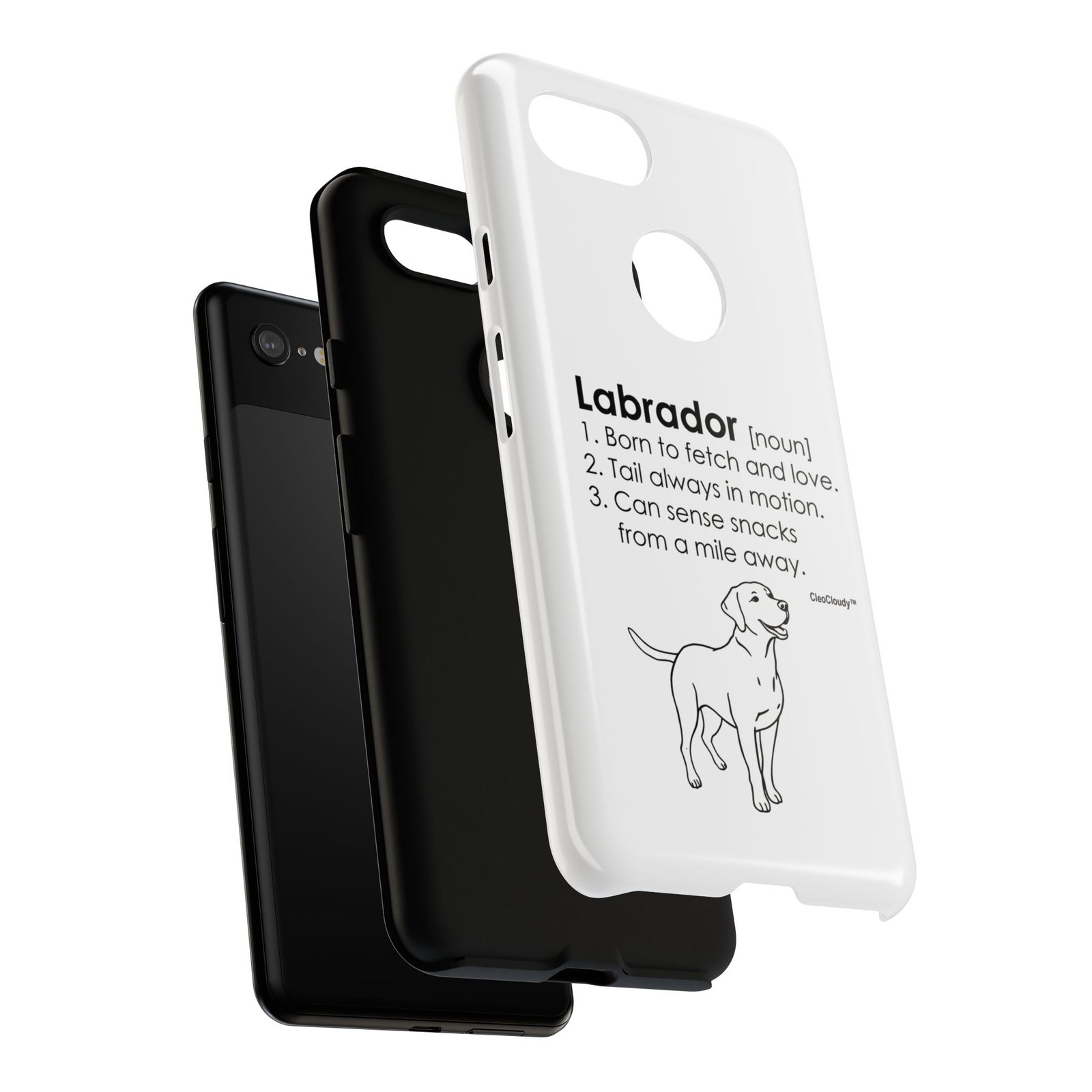 Labrador Definition Phone Case | Minimalist Dog Lover Gift | Glossy Tough iPhone, Samsung & Pixel Cover - Image 145