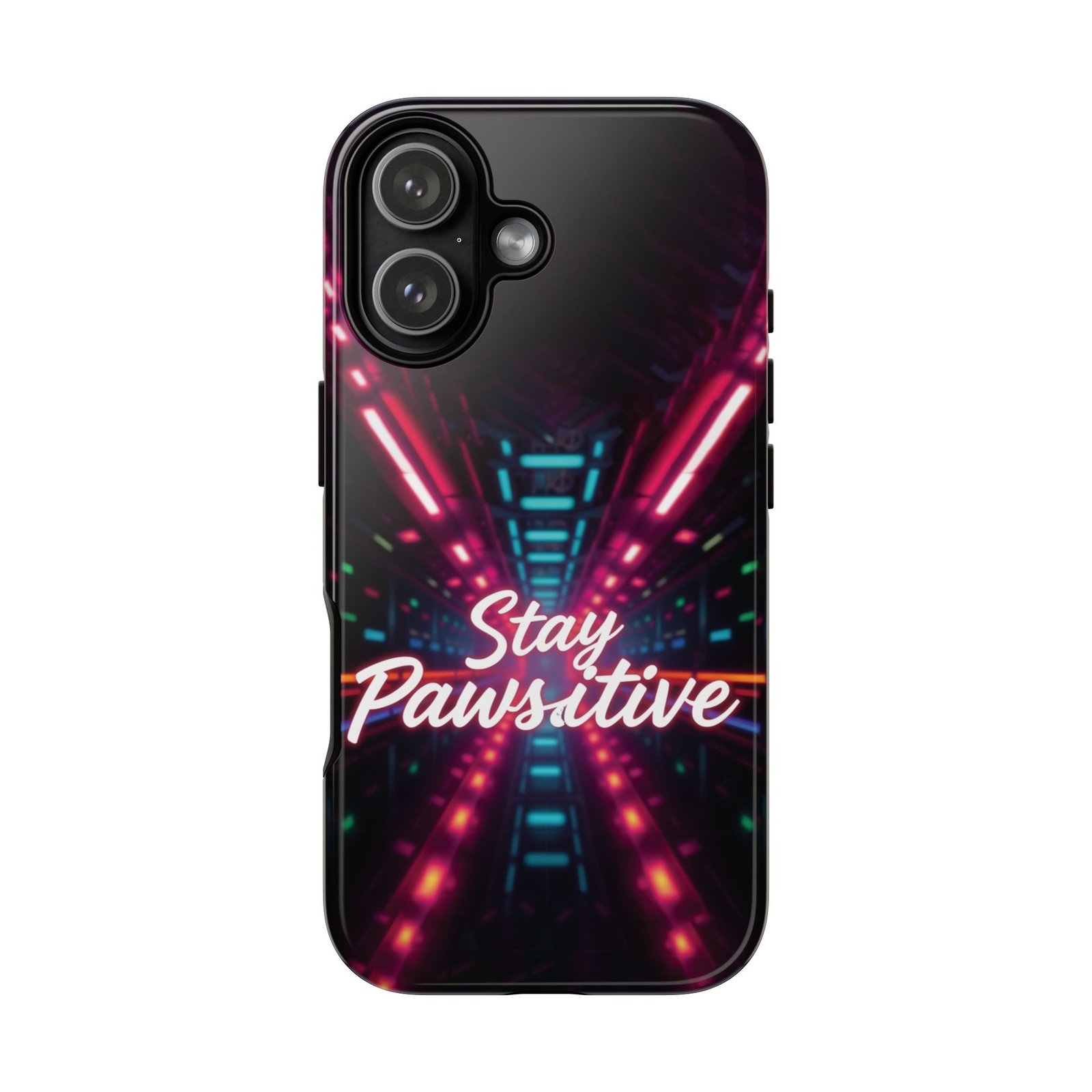 Stay Pawsitive Cyber Tunnel Phone Case | Futuristic Dog Lover Gift | Glossy Tough iPhone, Samsung & Pixel Cover - Image 170