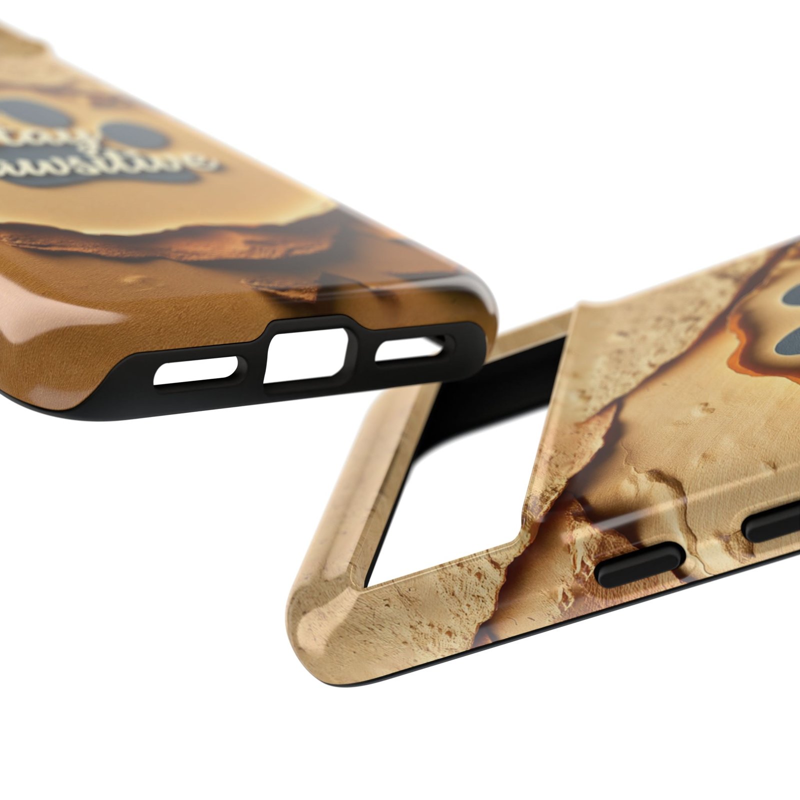 Stay Pawsitive Sand Paw Phone Case | Warm Earth-Tone Dog Lover Gift | Glossy Tough iPhone, Samsung & Pixel Cover - Image 111