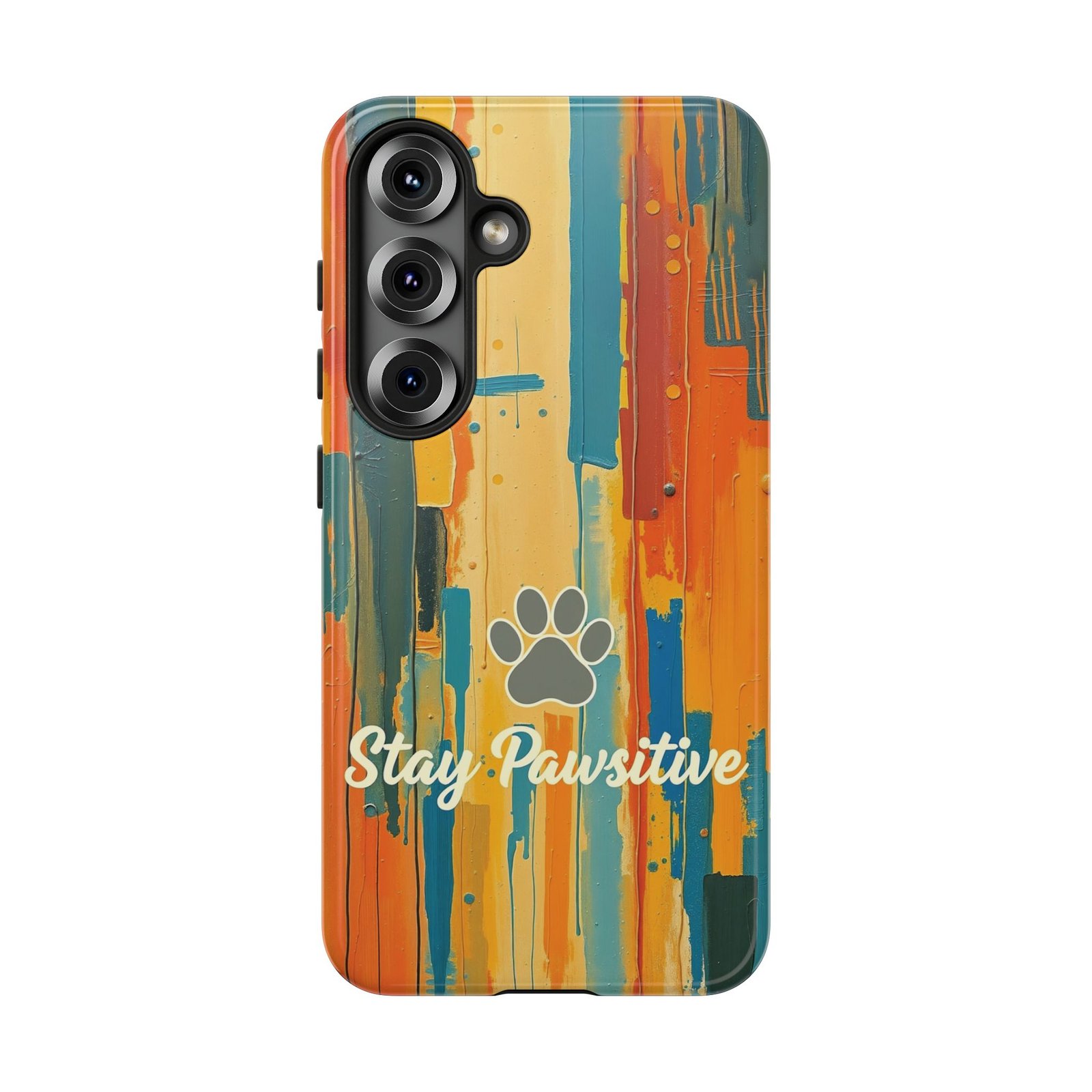 Stay Pawsitive Abstract Paw Phone Case | Dog Lover Gift | Glossy Tough iPhone, Samsung & Pixel Cover - Image 158