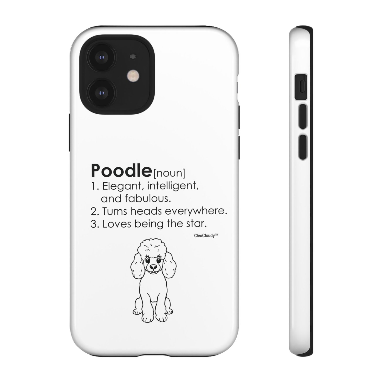 Poodle Definition Phone Case | Glossy Tough iPhone, Samsung & Pixel Cover - Image 17