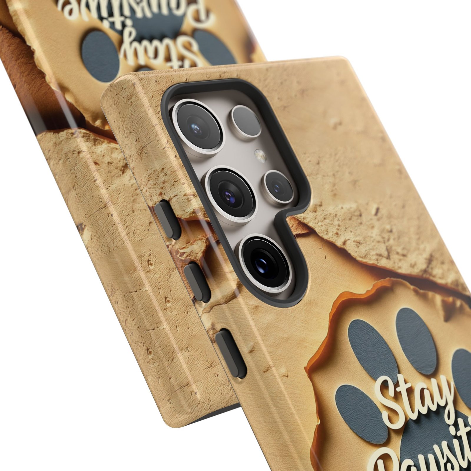 Stay Pawsitive Sand Paw Phone Case | Warm Earth-Tone Dog Lover Gift | Glossy Tough iPhone, Samsung & Pixel Cover - Image 102