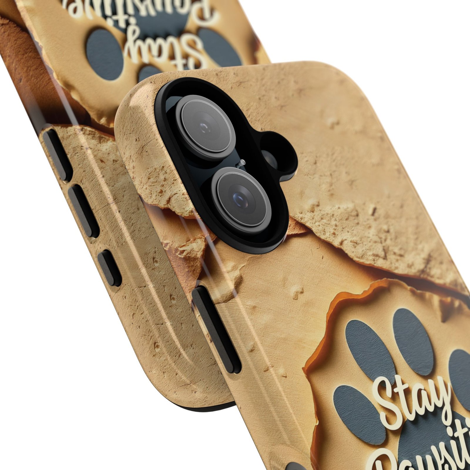 Stay Pawsitive Sand Paw Phone Case | Warm Earth-Tone Dog Lover Gift | Glossy Tough iPhone, Samsung & Pixel Cover - Image 114