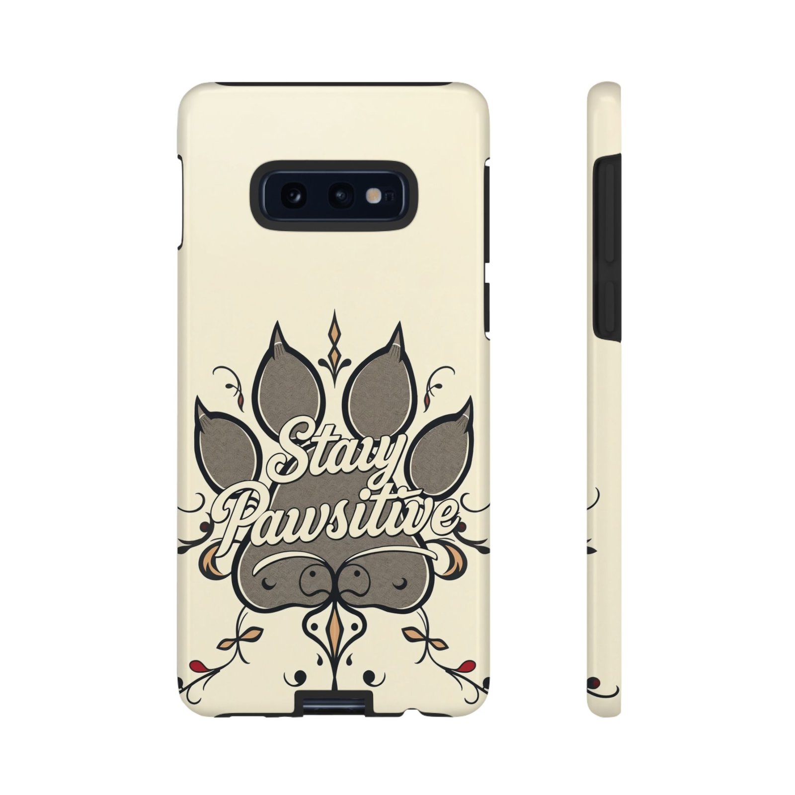 Stay Pawsitive Floral Paw Phone Case | Dog Lover Gift | Glossy Tough iPhone, Samsung & Pixel Cover - Image 7