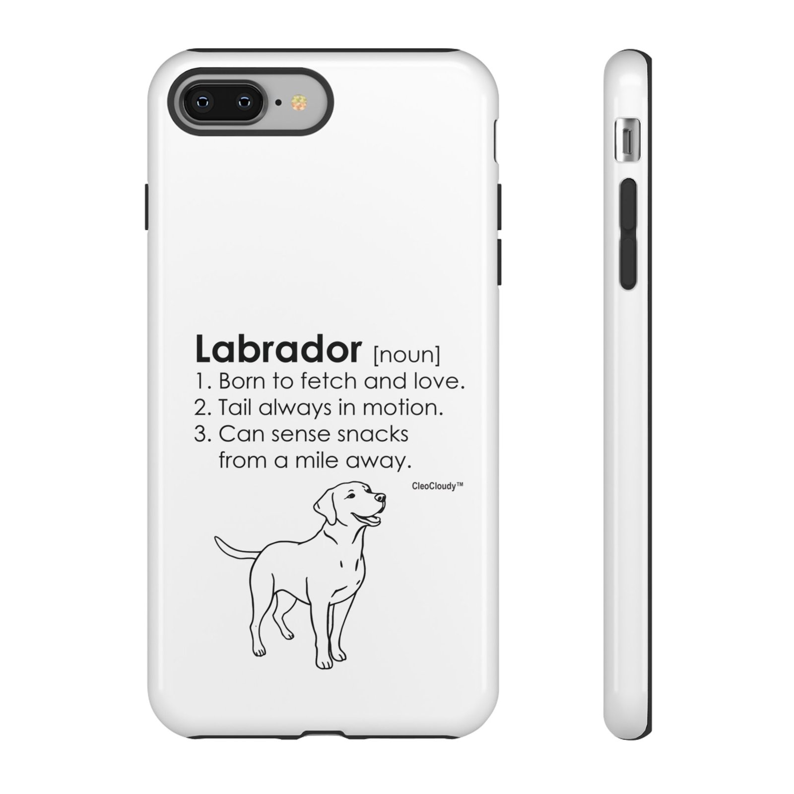 Labrador Definition Phone Case | Minimalist Dog Lover Gift | Glossy Tough iPhone, Samsung & Pixel Cover - Image 2