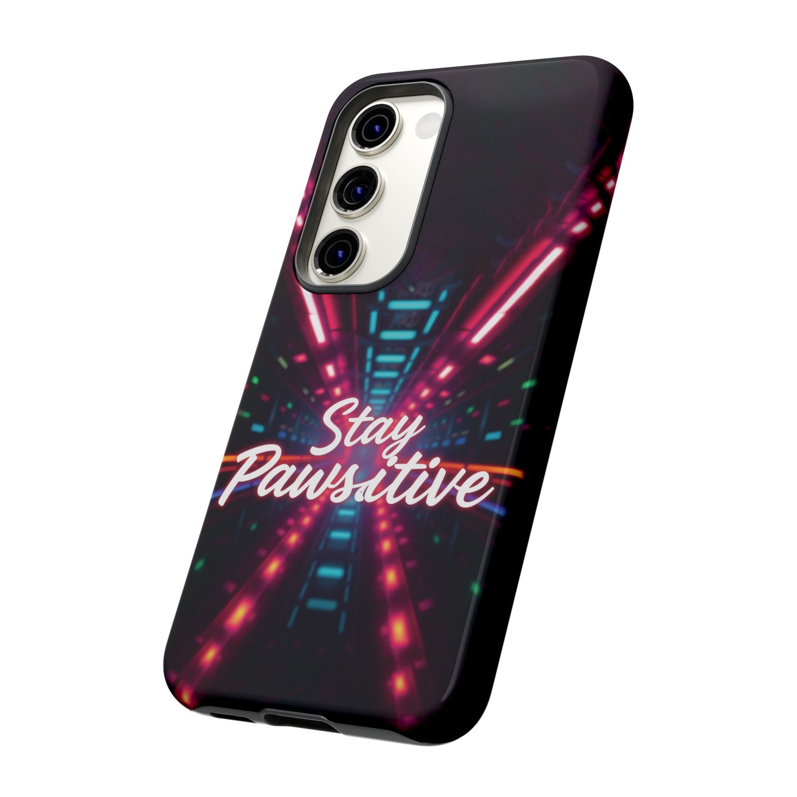 Stay Pawsitive Cyber Tunnel Phone Case | Futuristic Dog Lover Gift | Glossy Tough iPhone, Samsung & Pixel Cover - Image 61