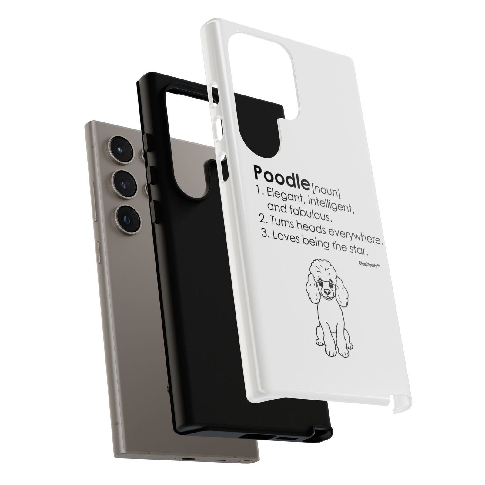 Poodle Definition Phone Case | Glossy Tough iPhone, Samsung & Pixel Cover - Image 103