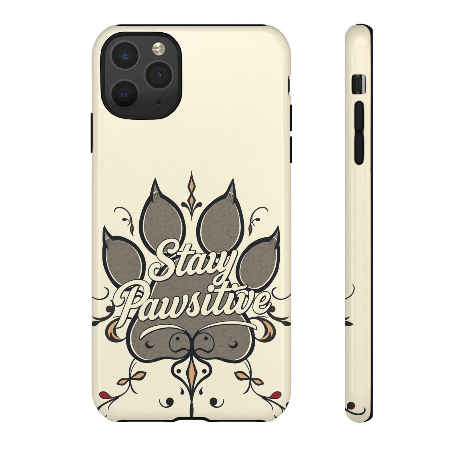 Stay Pawsitive Floral Paw Phone Case | Dog Lover Gift | Glossy Tough iPhone, Samsung & Pixel Cover - Image 11