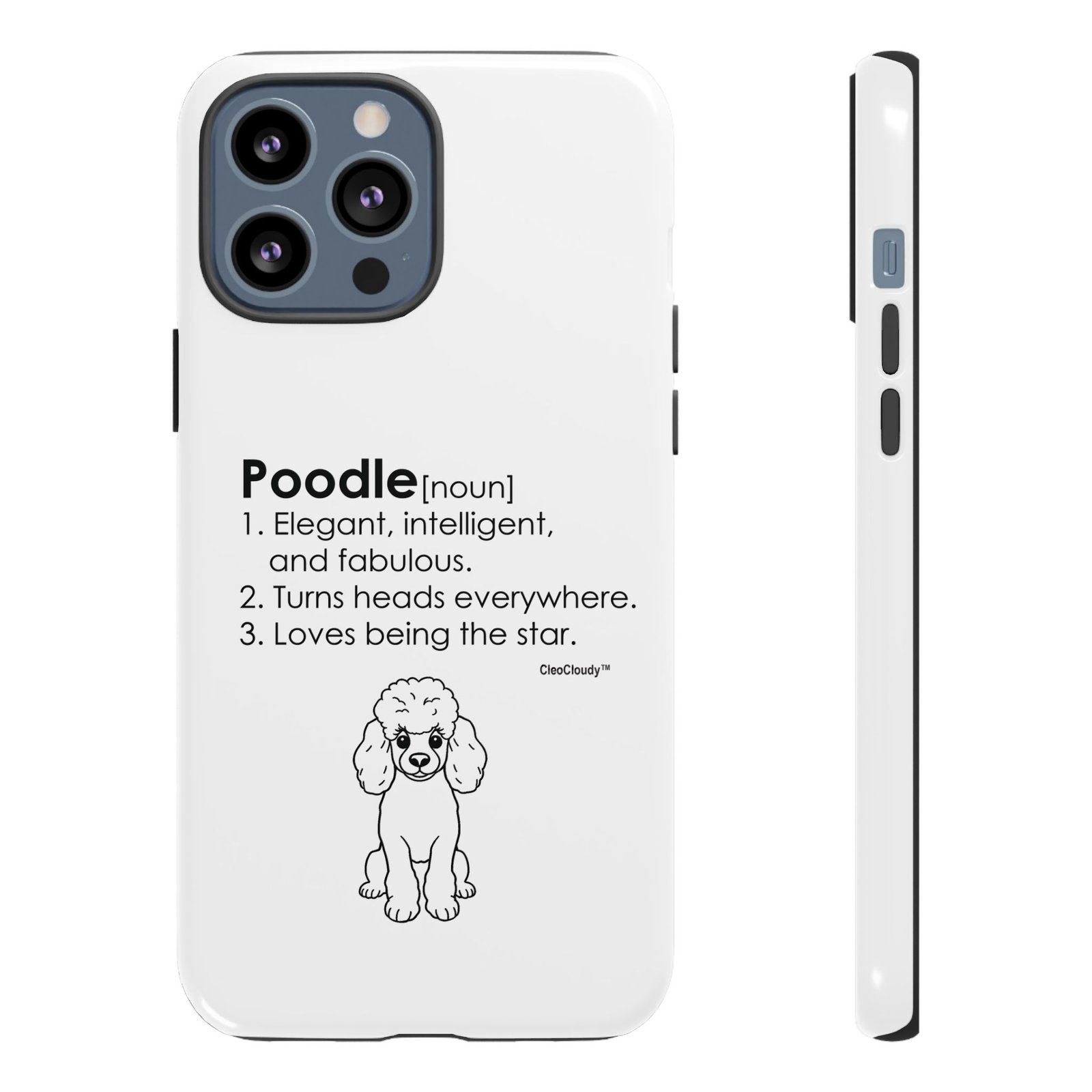 Poodle Definition Phone Case | Glossy Tough iPhone, Samsung & Pixel Cover - Image 26