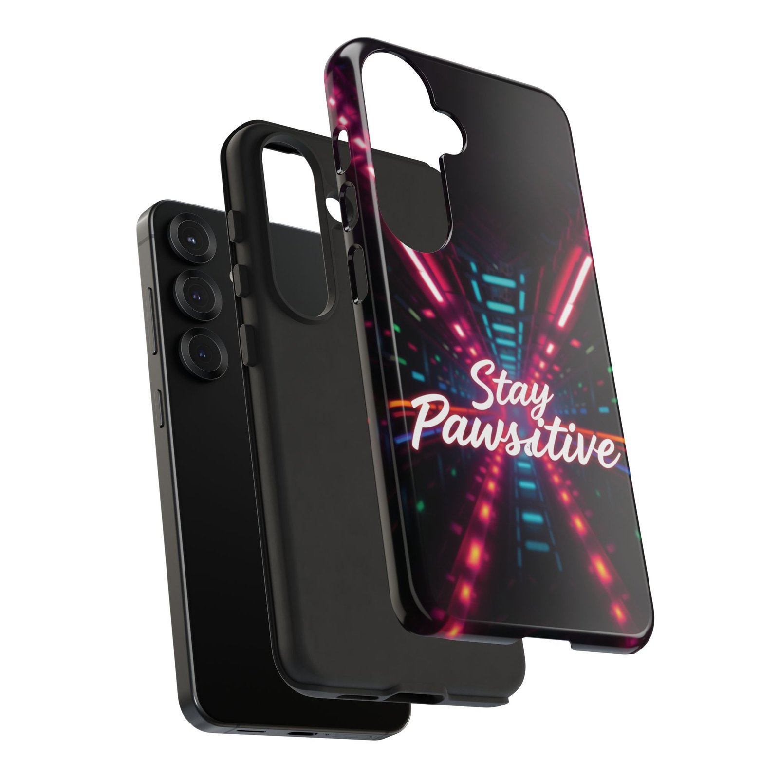 Stay Pawsitive Cyber Tunnel Phone Case | Futuristic Dog Lover Gift | Glossy Tough iPhone, Samsung & Pixel Cover - Image 161