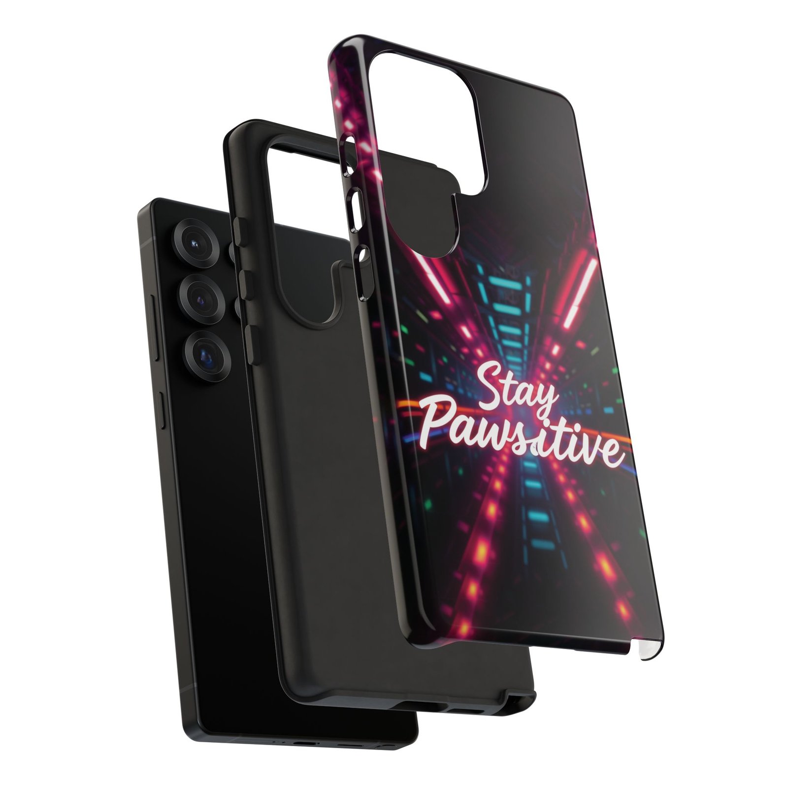 Stay Pawsitive Cyber Tunnel Phone Case | Futuristic Dog Lover Gift | Glossy Tough iPhone, Samsung & Pixel Cover - Image 169