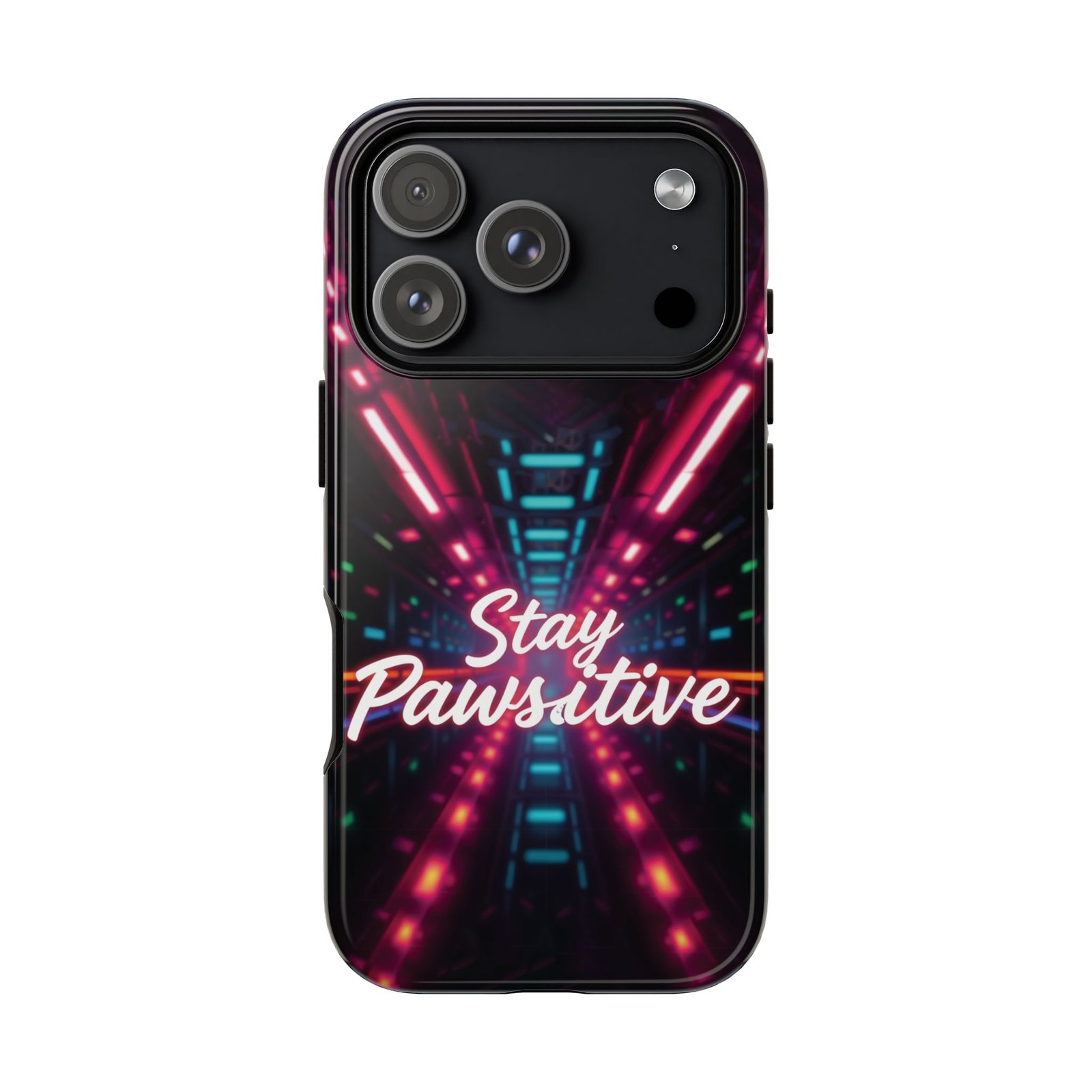 Stay Pawsitive Cyber Tunnel Phone Case | Futuristic Dog Lover Gift | Glossy Tough iPhone, Samsung & Pixel Cover - Image 172