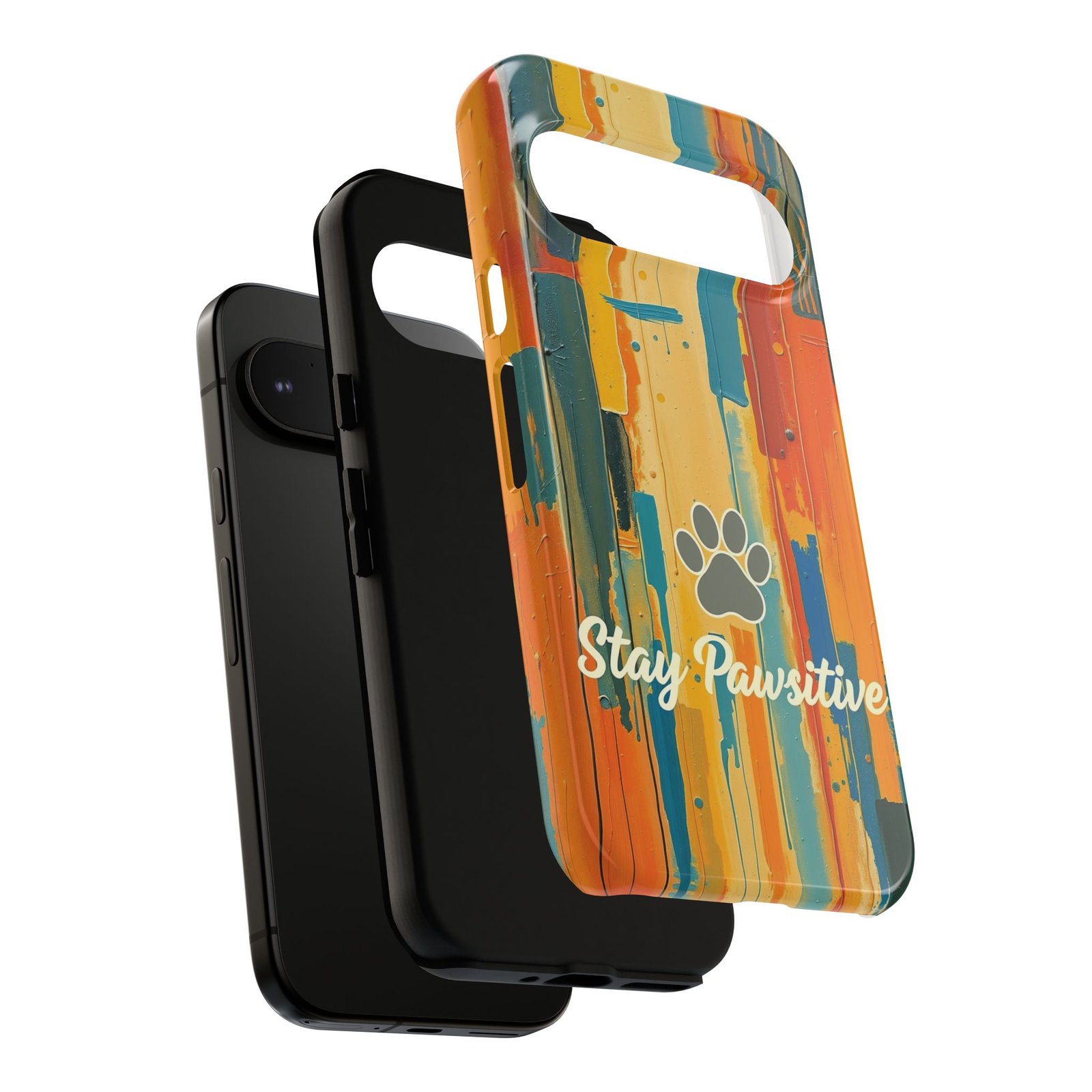 Stay Pawsitive Abstract Paw Phone Case | Dog Lover Gift | Glossy Tough iPhone, Samsung & Pixel Cover - Image 133