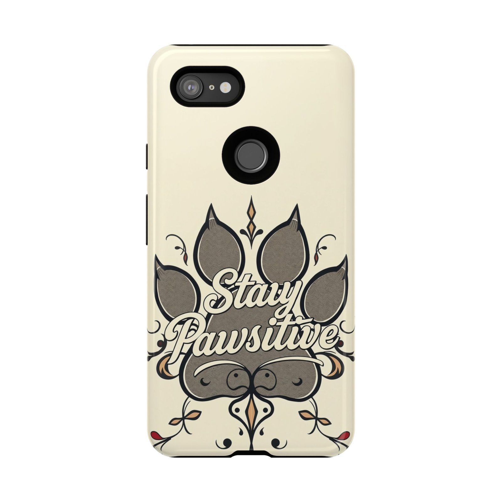 Stay Pawsitive Floral Paw Phone Case | Dog Lover Gift | Glossy Tough iPhone, Samsung & Pixel Cover - Image 143