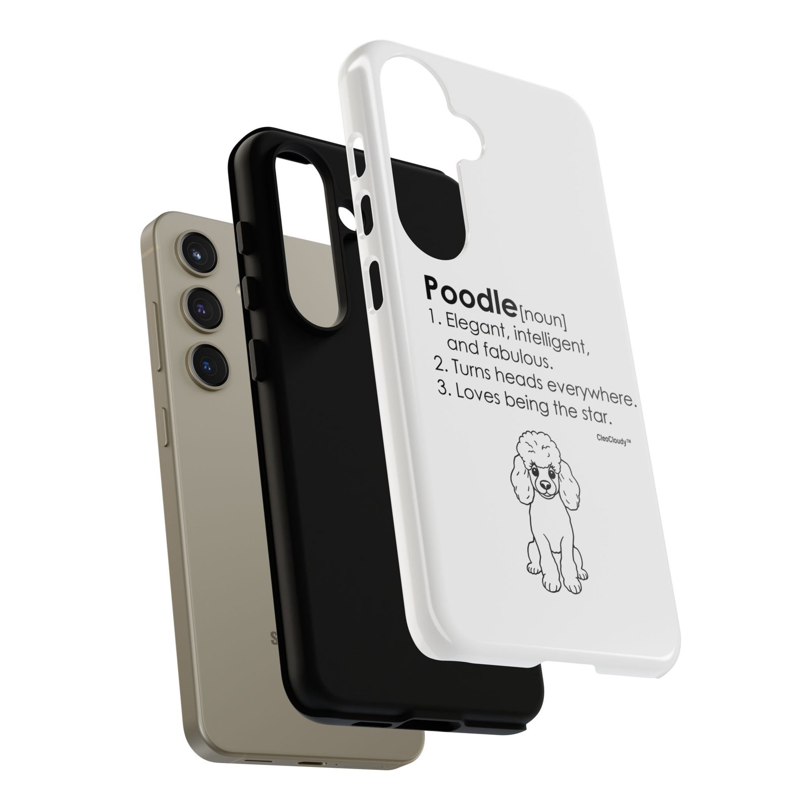 Poodle Definition Phone Case | Glossy Tough iPhone, Samsung & Pixel Cover - Image 95