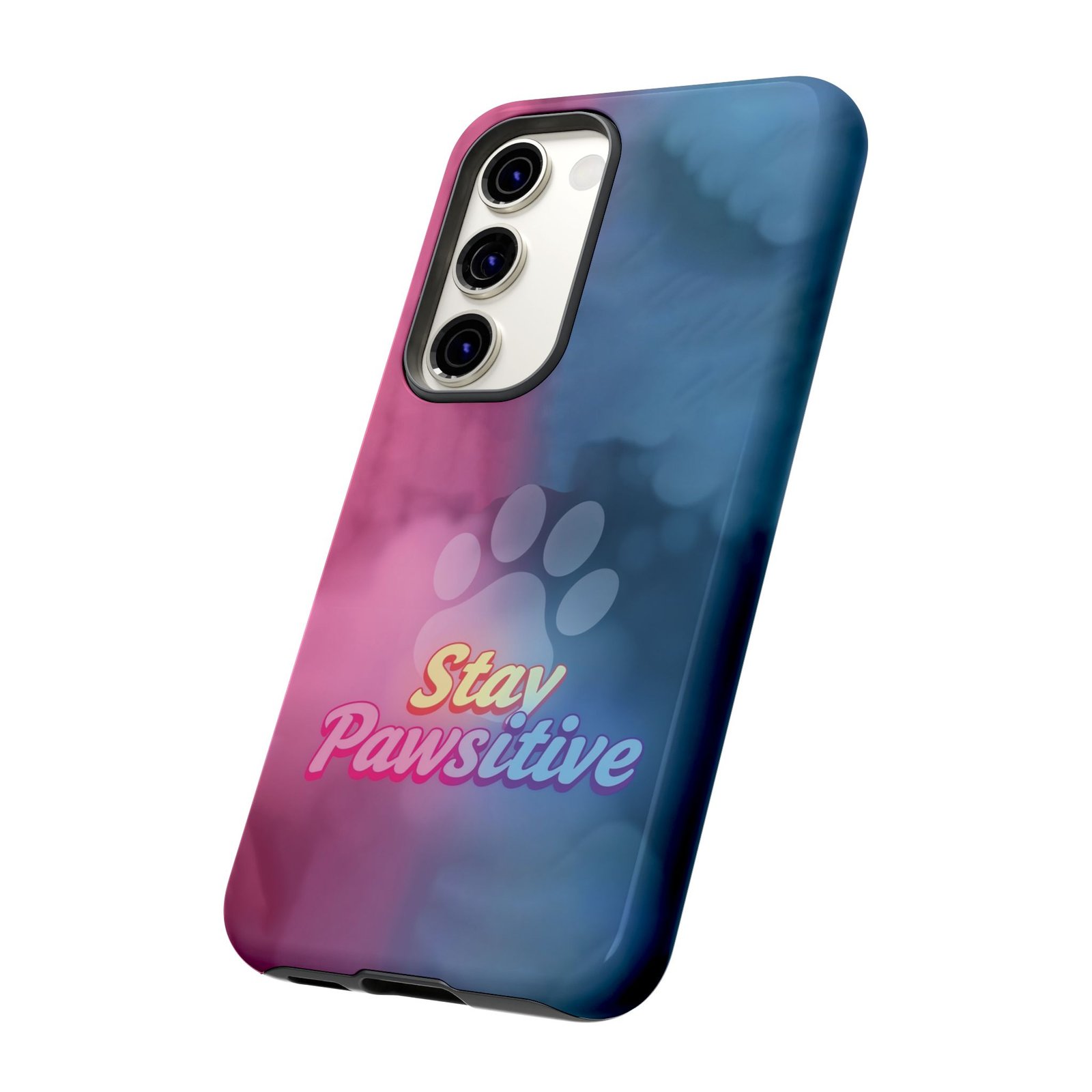 Stay Pawsitive Neon Paw Phone Case | Colorful Dog Lover Gift | Glossy Tough iPhone, Samsung & Pixel Cover - Image 61