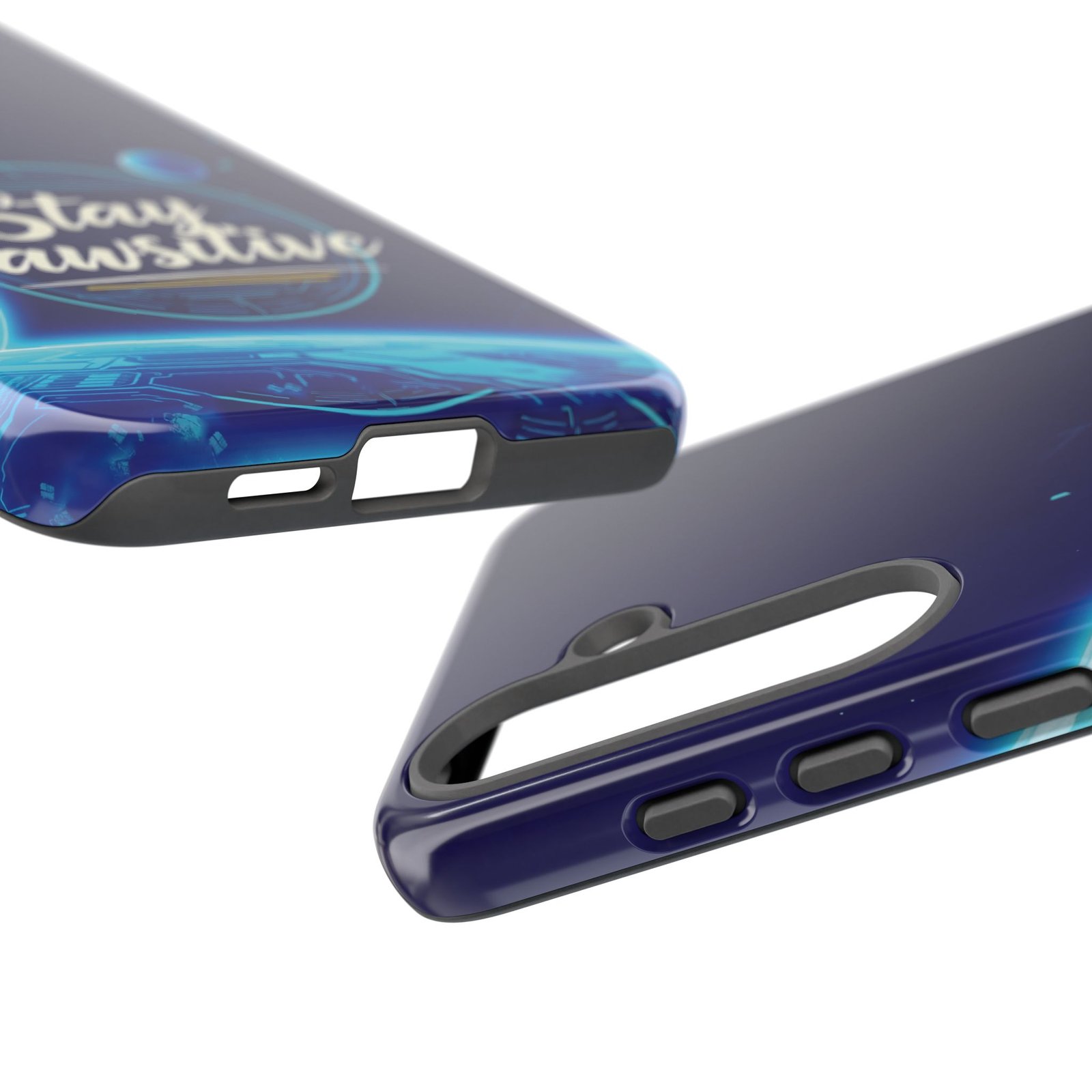 Stay Pawsitive Planet Phone Case | Cyber Paws Collection by CleoCloudy™ | Glossy Tough iPhone, Samsung & Pixel Cover - Image 164