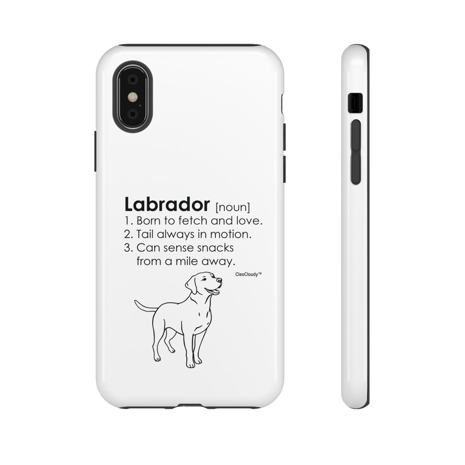 Labrador Definition Phone Case | Minimalist Dog Lover Gift | Glossy Tough iPhone, Samsung & Pixel Cover - Image 3