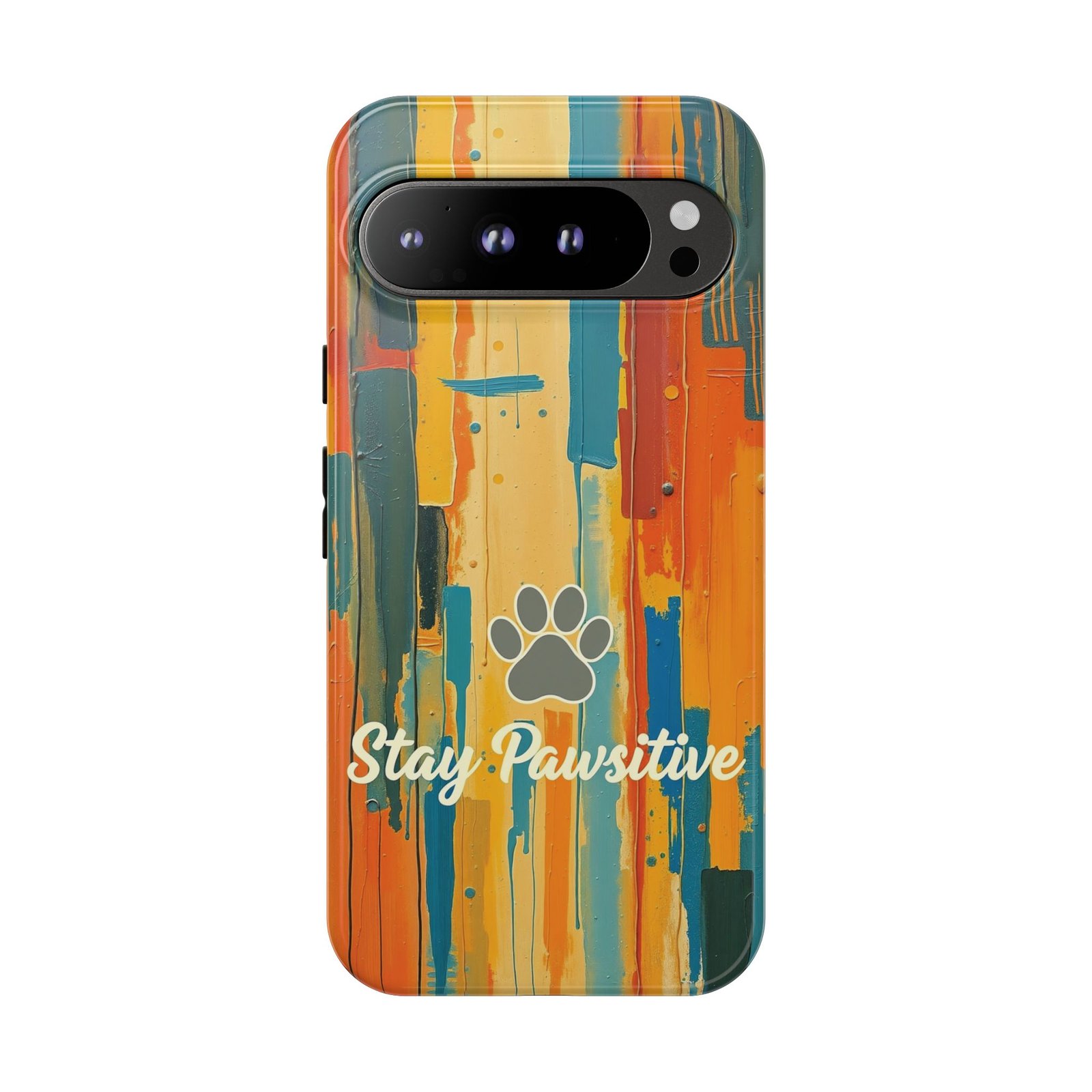 Stay Pawsitive Abstract Paw Phone Case | Dog Lover Gift | Glossy Tough iPhone, Samsung & Pixel Cover - Image 134
