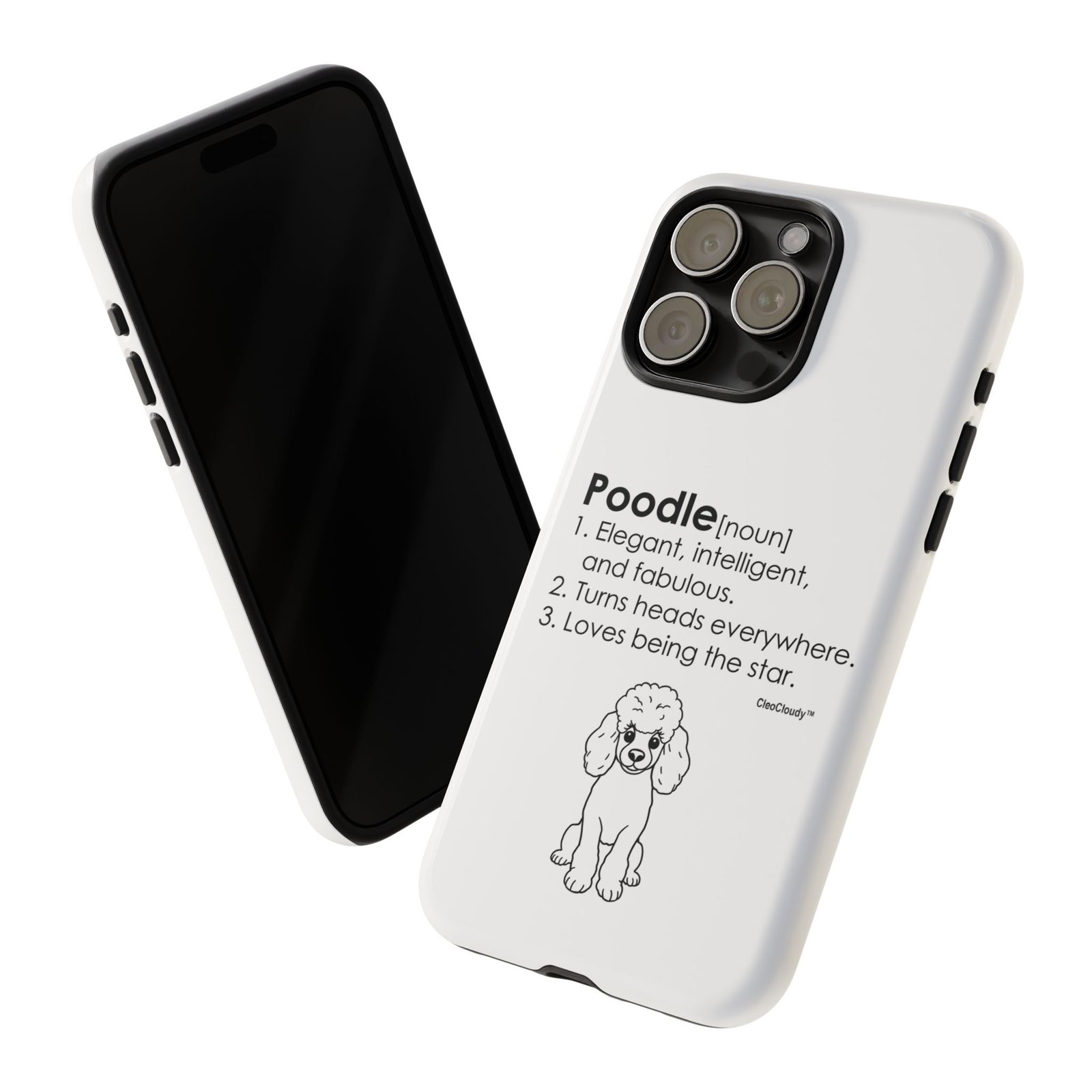 Poodle Definition Phone Case | Glossy Tough iPhone, Samsung & Pixel Cover - Image 90
