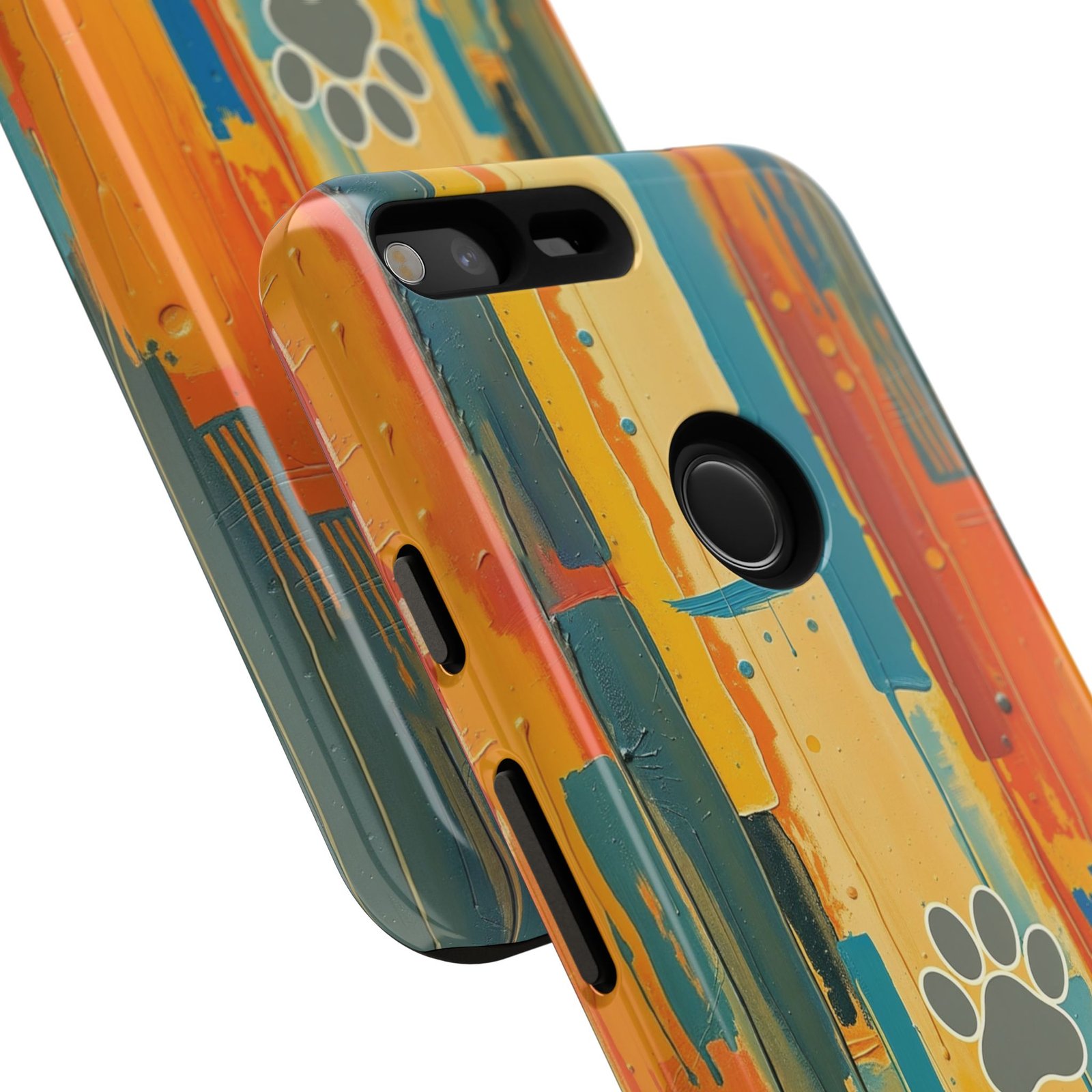 Stay Pawsitive Abstract Paw Phone Case | Dog Lover Gift | Glossy Tough iPhone, Samsung & Pixel Cover - Image 156