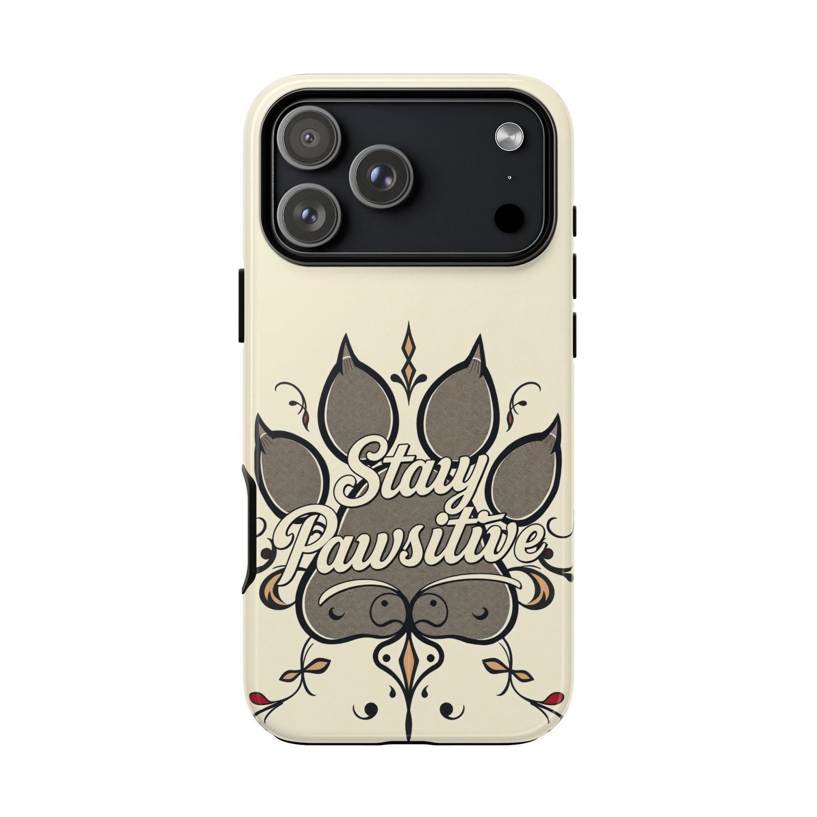 Stay Pawsitive Floral Paw Phone Case | Dog Lover Gift | Glossy Tough iPhone, Samsung & Pixel Cover - Image 173