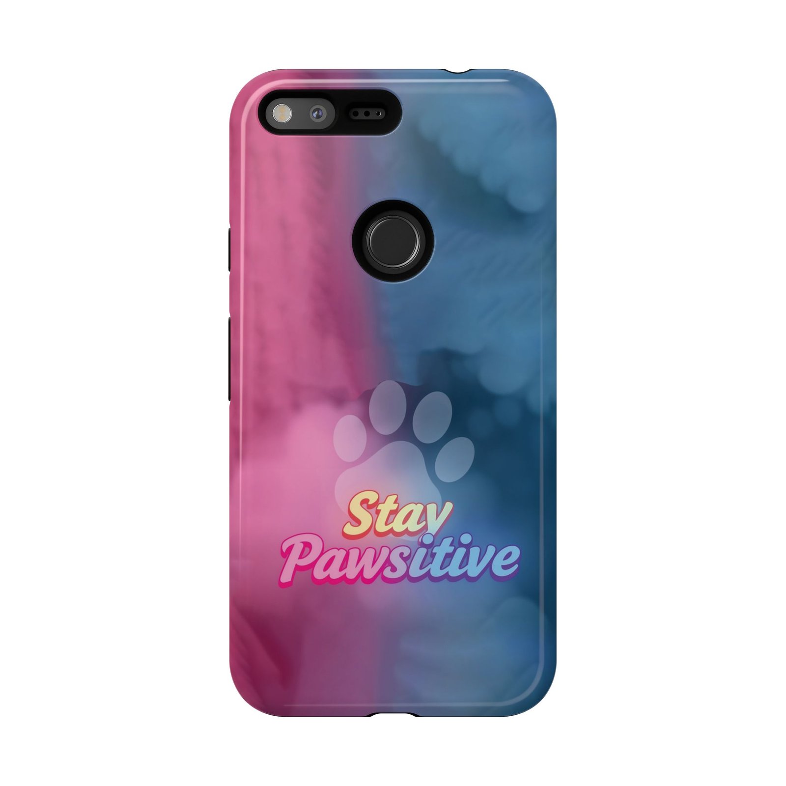 Stay Pawsitive Neon Paw Phone Case | Colorful Dog Lover Gift | Glossy Tough iPhone, Samsung & Pixel Cover - Image 155