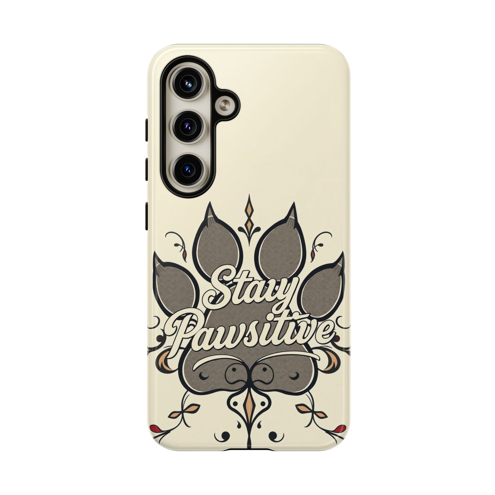 Stay Pawsitive Floral Paw Phone Case | Dog Lover Gift | Glossy Tough iPhone, Samsung & Pixel Cover - Image 92