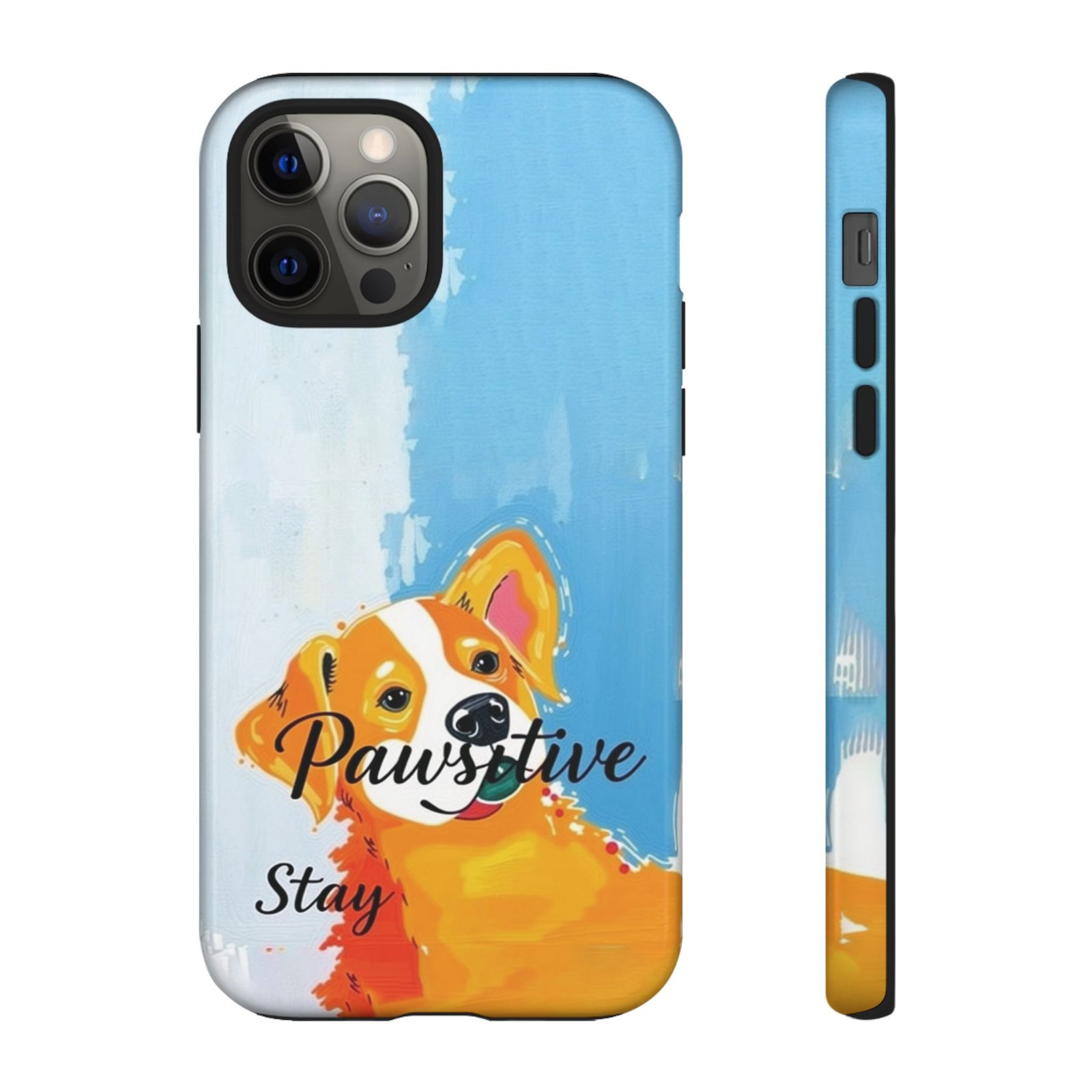 Stay Pawsitive Corgi Phone Case | Funny Dog Mom Gift, Cute Pet Lover iPhone & Samsung Cover | CleoCloudy™ Glossy Protective Case - Image 17
