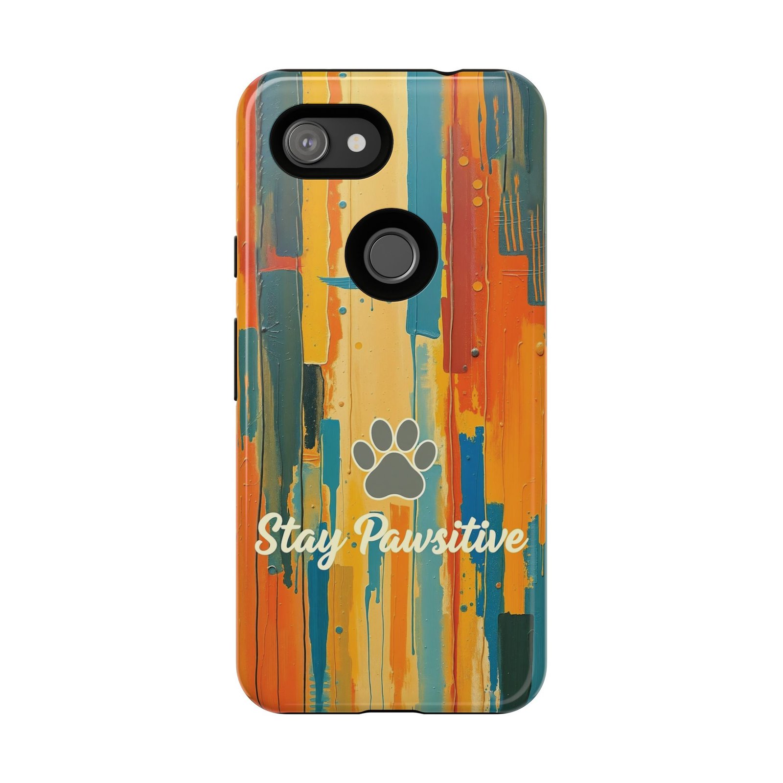 Stay Pawsitive Abstract Paw Phone Case | Dog Lover Gift | Glossy Tough iPhone, Samsung & Pixel Cover - Image 146