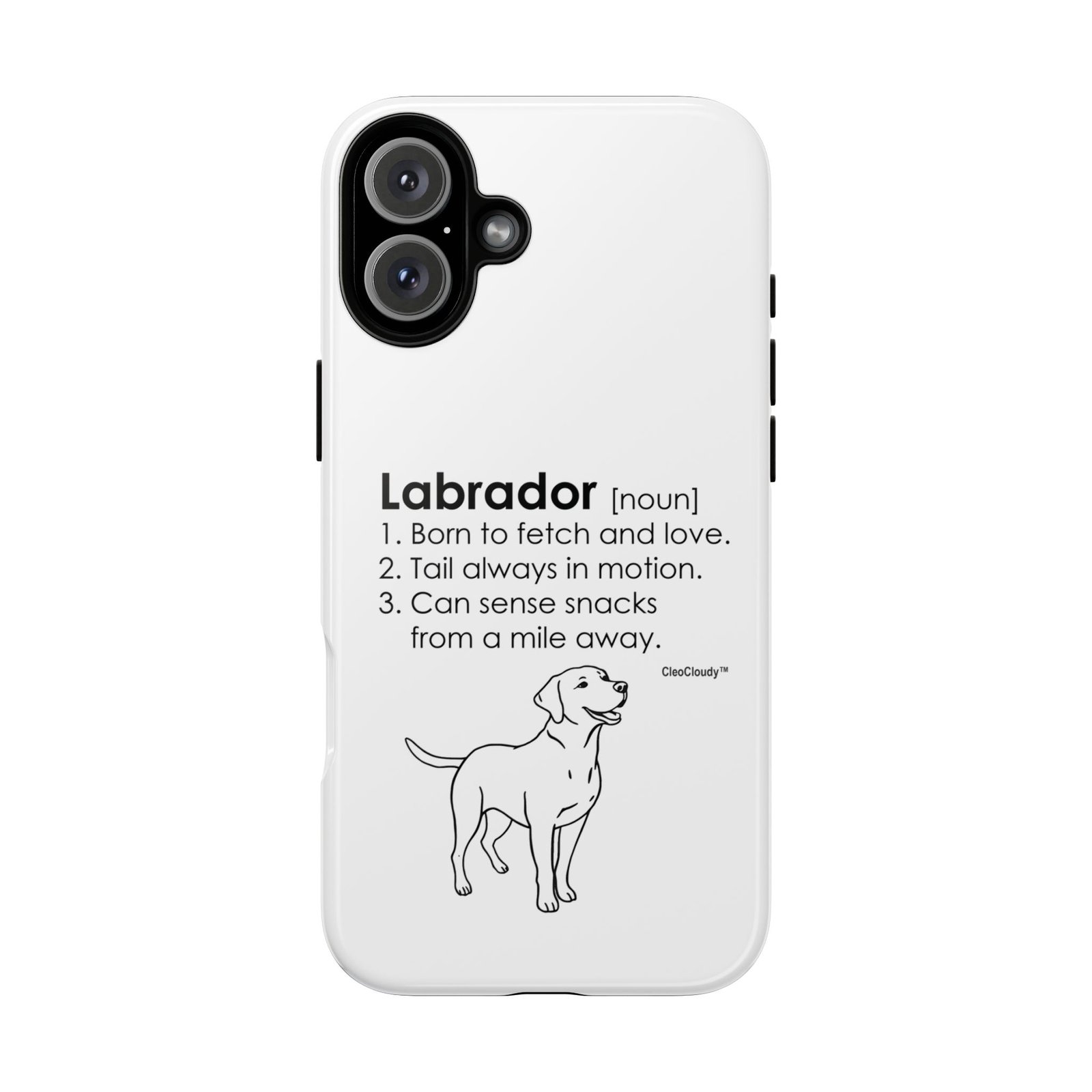 Labrador Definition Phone Case | Minimalist Dog Lover Gift | Glossy Tough iPhone, Samsung & Pixel Cover - Image 116