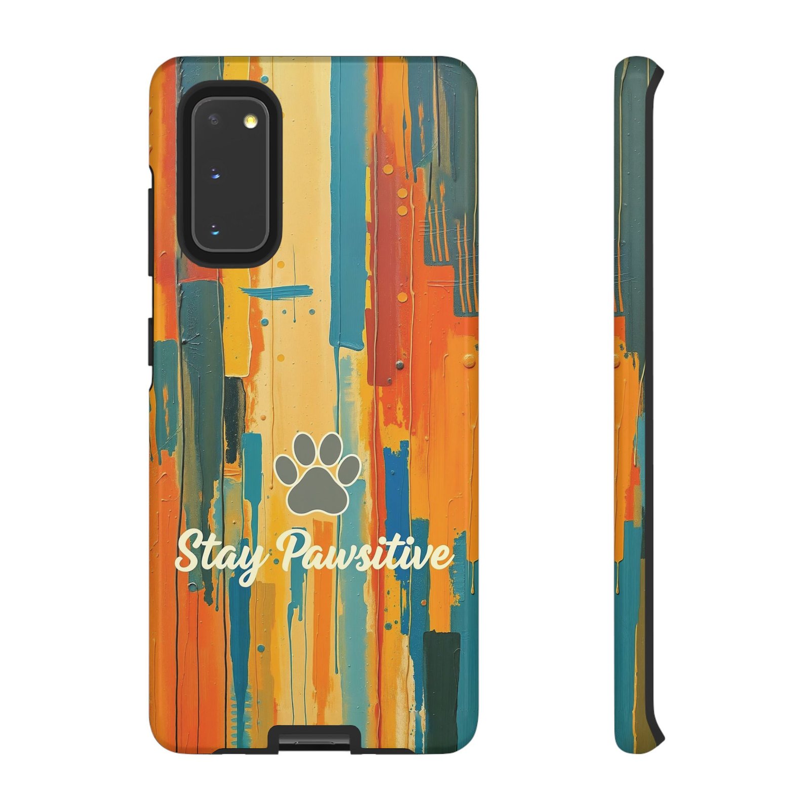Stay Pawsitive Abstract Paw Phone Case | Dog Lover Gift | Glossy Tough iPhone, Samsung & Pixel Cover - Image 12
