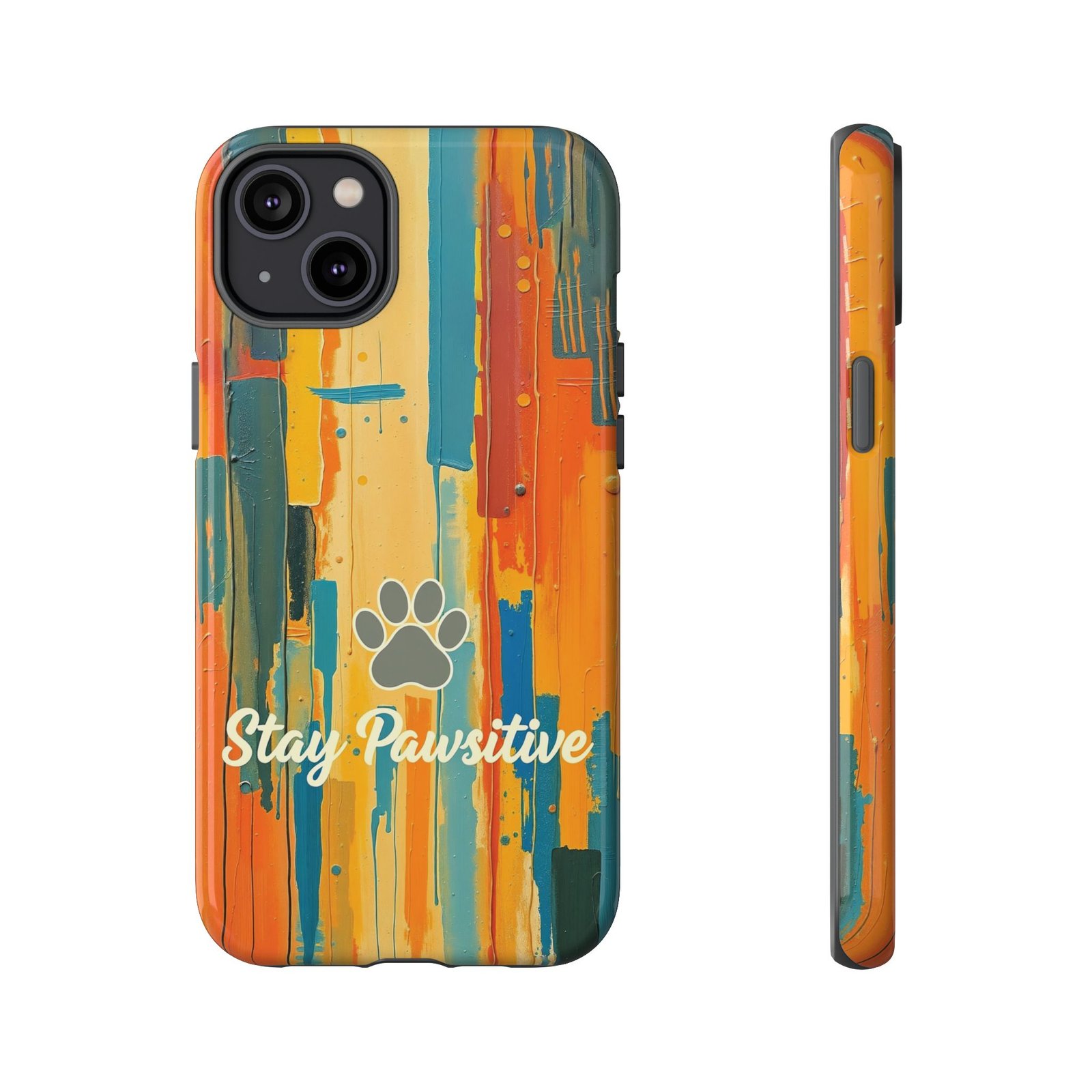 Stay Pawsitive Abstract Paw Phone Case | Dog Lover Gift | Glossy Tough iPhone, Samsung & Pixel Cover - Image 52