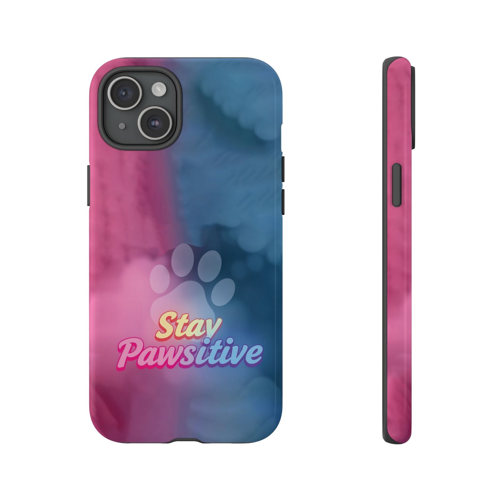 Stay Pawsitive Neon Paw Phone Case | Colorful Dog Lover Gift | Glossy Tough iPhone, Samsung & Pixel Cover - Image 83
