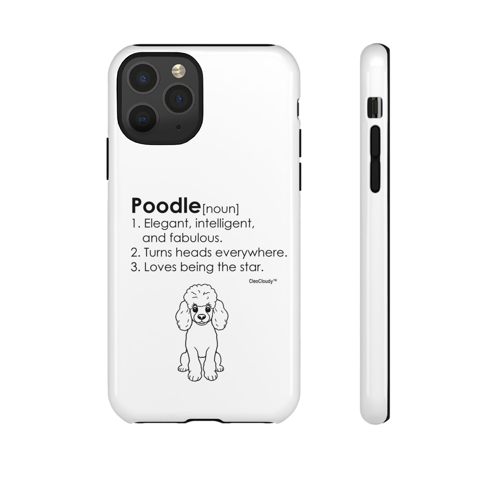 Poodle Definition Phone Case | Glossy Tough iPhone, Samsung & Pixel Cover - Image 11