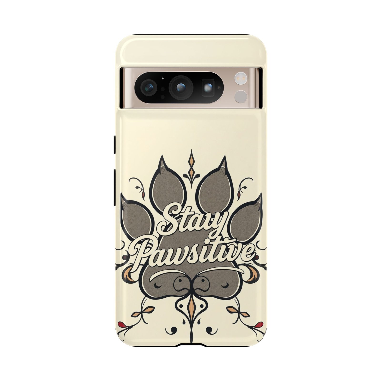 Stay Pawsitive Floral Paw Phone Case | Dog Lover Gift | Glossy Tough iPhone, Samsung & Pixel Cover - Image 104