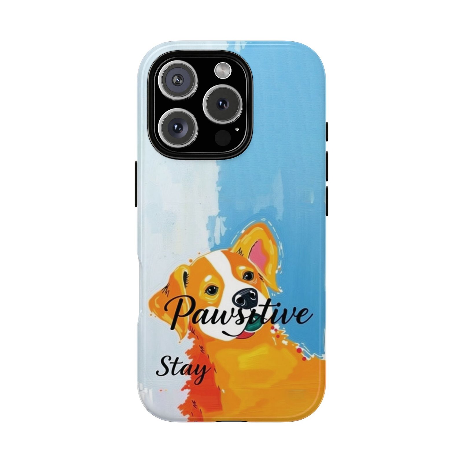 Stay Pawsitive Corgi Phone Case | Funny Dog Mom Gift, Cute Pet Lover iPhone & Samsung Cover | CleoCloudy™ Glossy Protective Case - Image 120