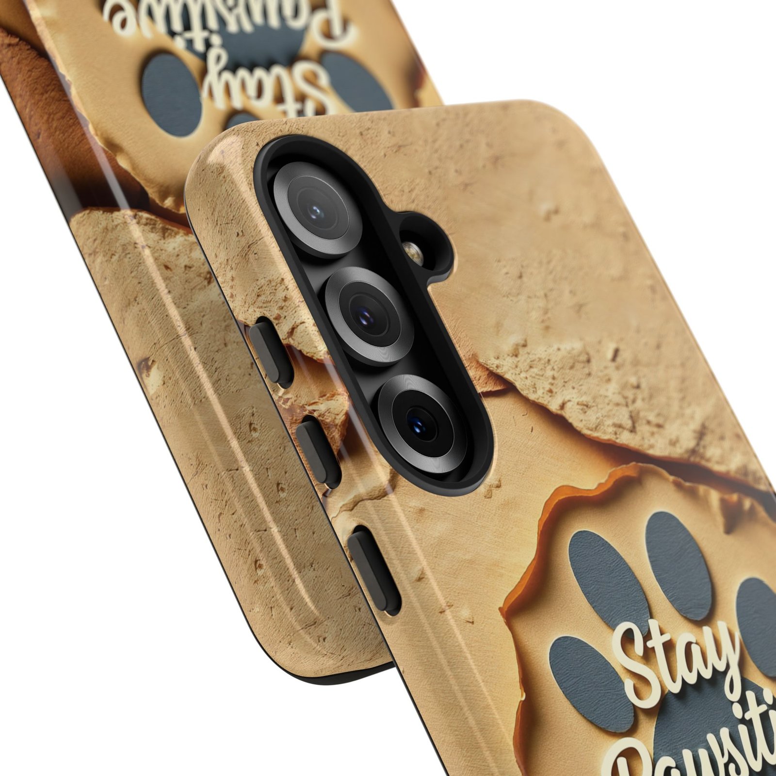 Stay Pawsitive Sand Paw Phone Case | Warm Earth-Tone Dog Lover Gift | Glossy Tough iPhone, Samsung & Pixel Cover - Image 164