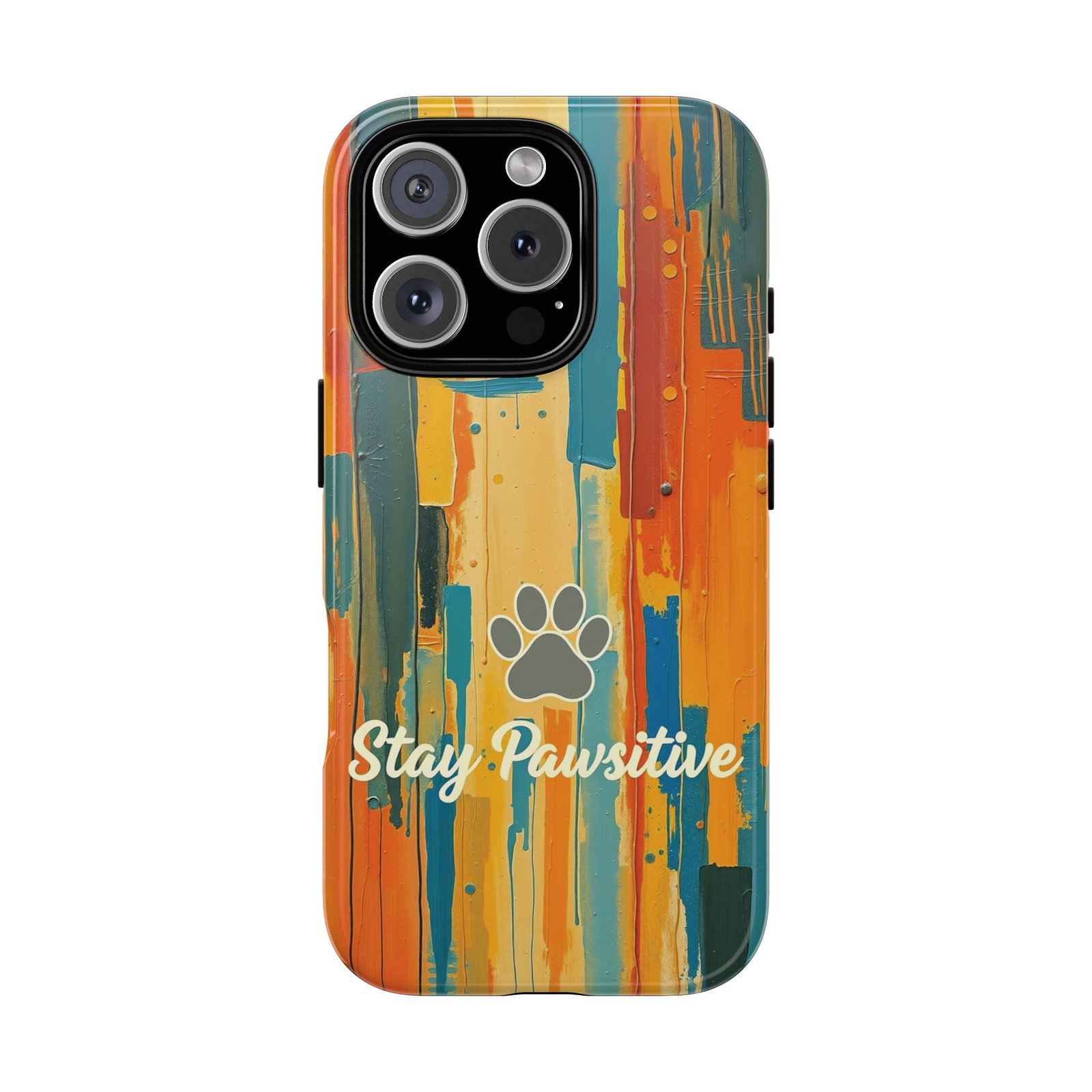 Stay Pawsitive Abstract Paw Phone Case | Dog Lover Gift | Glossy Tough iPhone, Samsung & Pixel Cover - Image 120