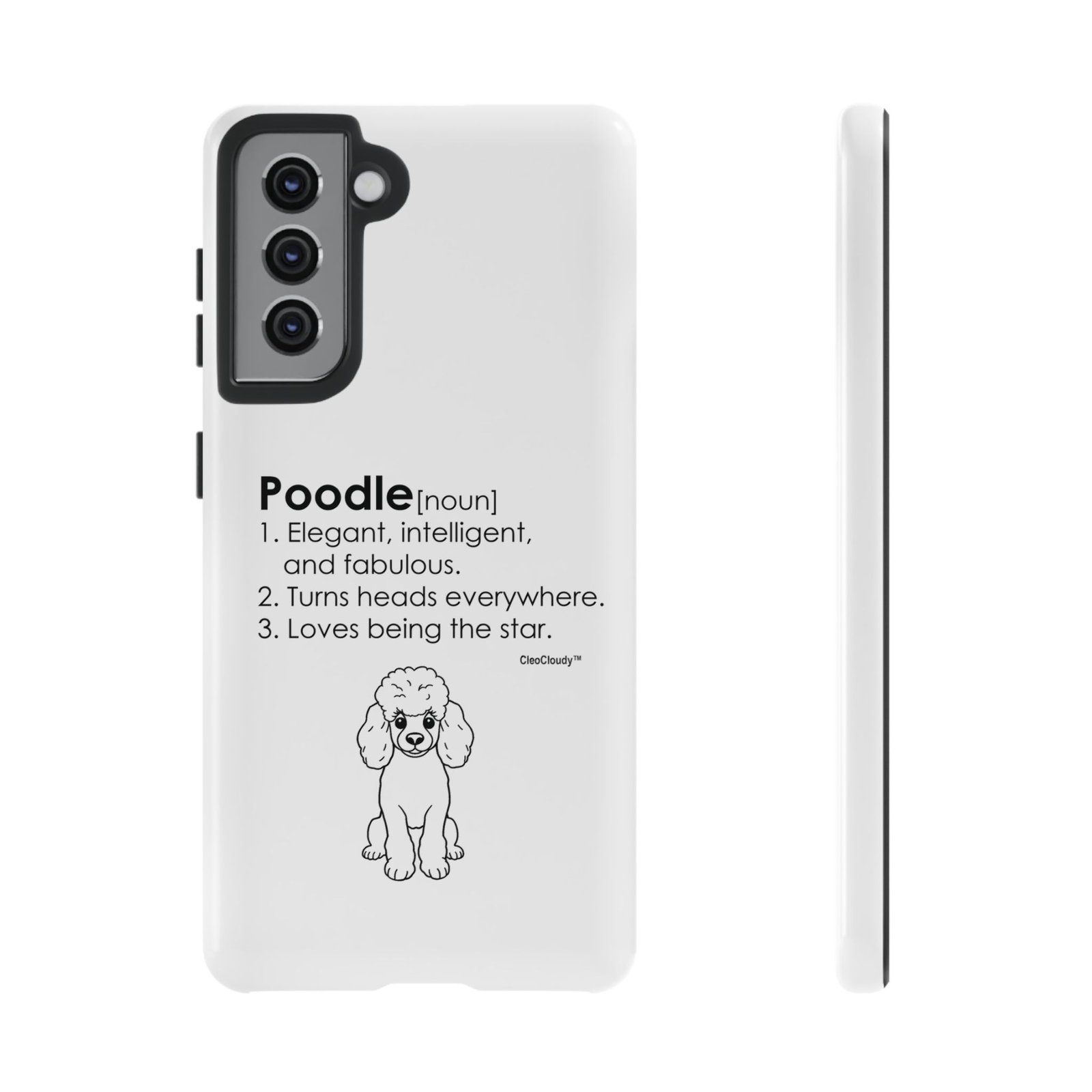 Poodle Definition Phone Case | Glossy Tough iPhone, Samsung & Pixel Cover - Image 28
