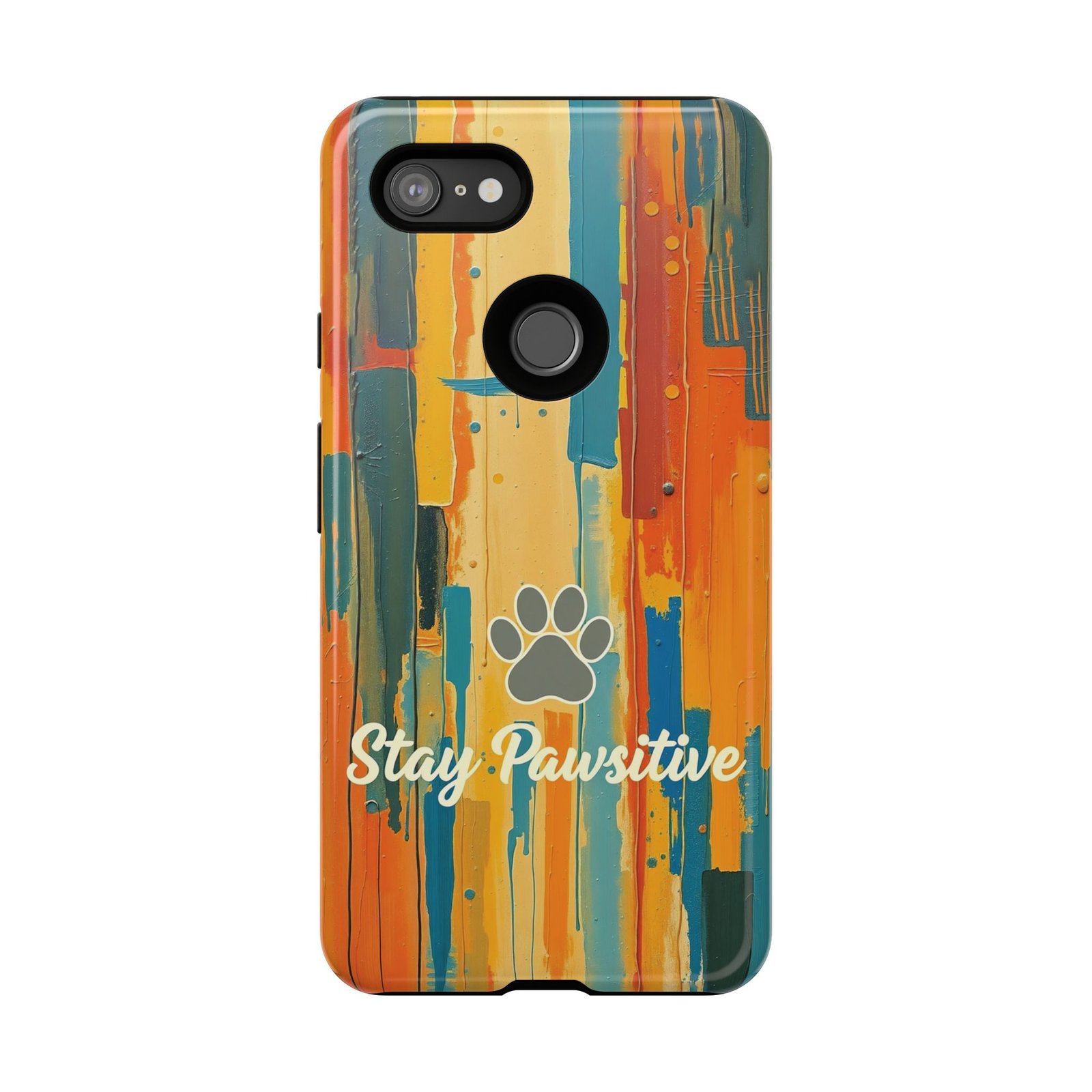 Stay Pawsitive Abstract Paw Phone Case | Dog Lover Gift | Glossy Tough iPhone, Samsung & Pixel Cover - Image 143
