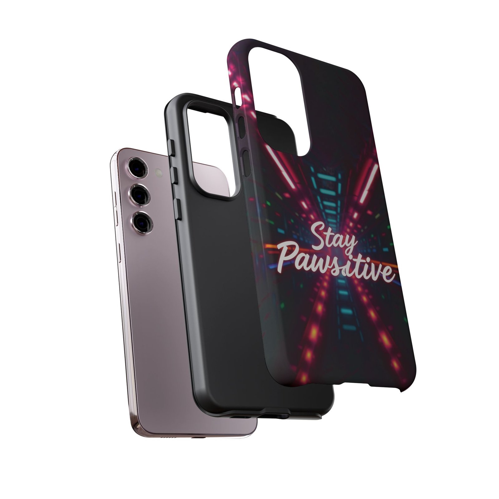 Stay Pawsitive Cyber Tunnel Phone Case | Futuristic Dog Lover Gift | Glossy Tough iPhone, Samsung & Pixel Cover - Image 66
