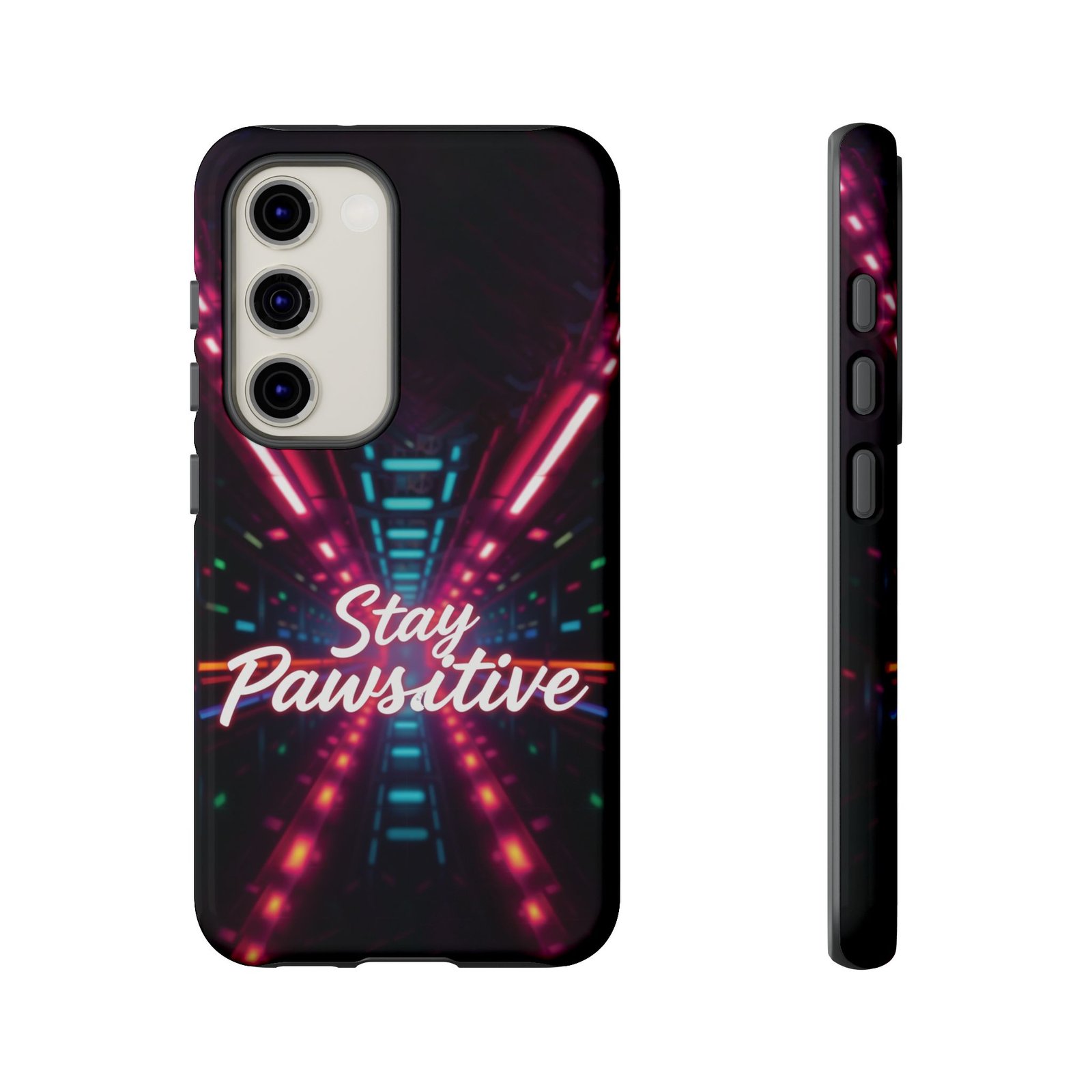 Stay Pawsitive Cyber Tunnel Phone Case | Futuristic Dog Lover Gift | Glossy Tough iPhone, Samsung & Pixel Cover - Image 60