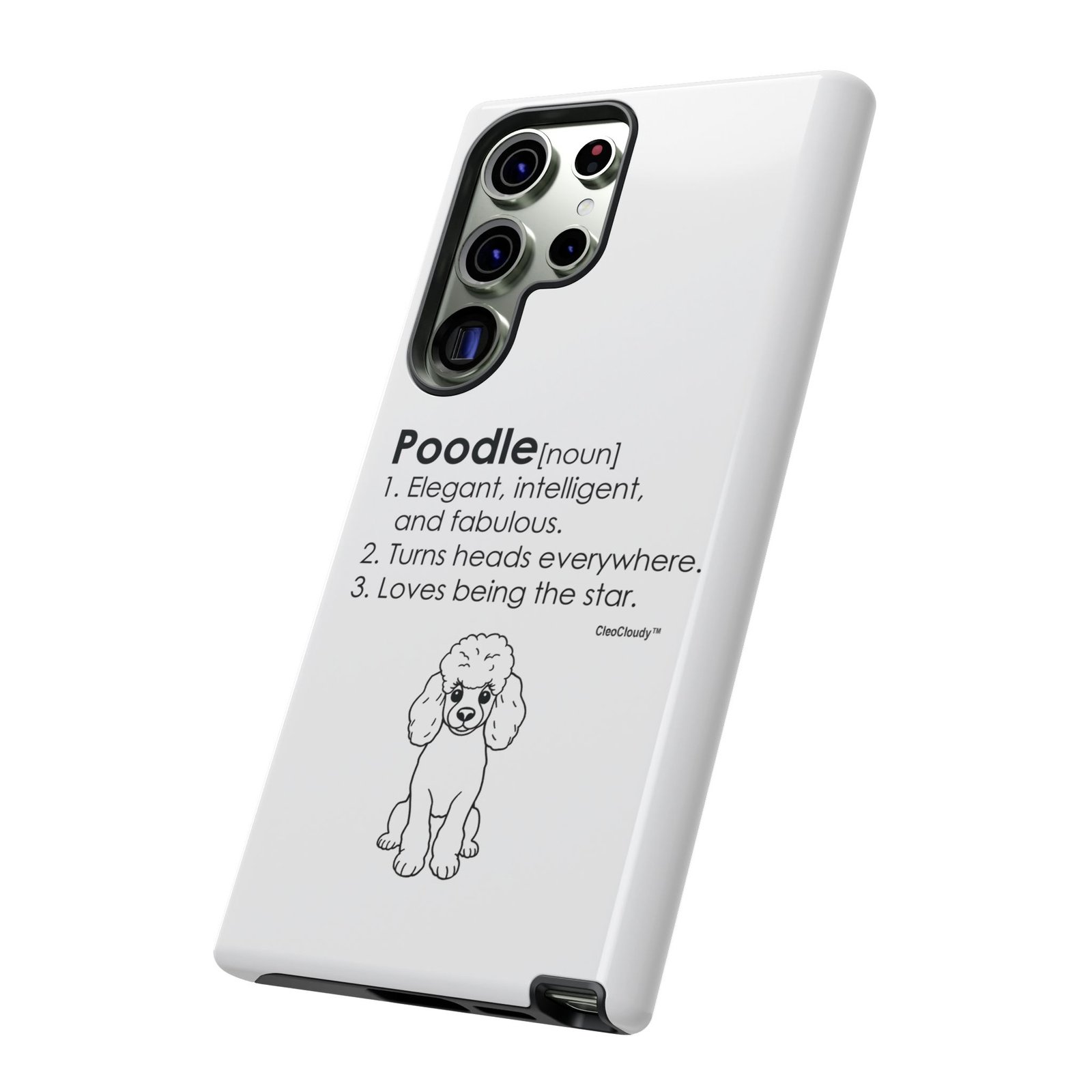 Poodle Definition Phone Case | Glossy Tough iPhone, Samsung & Pixel Cover - Image 69
