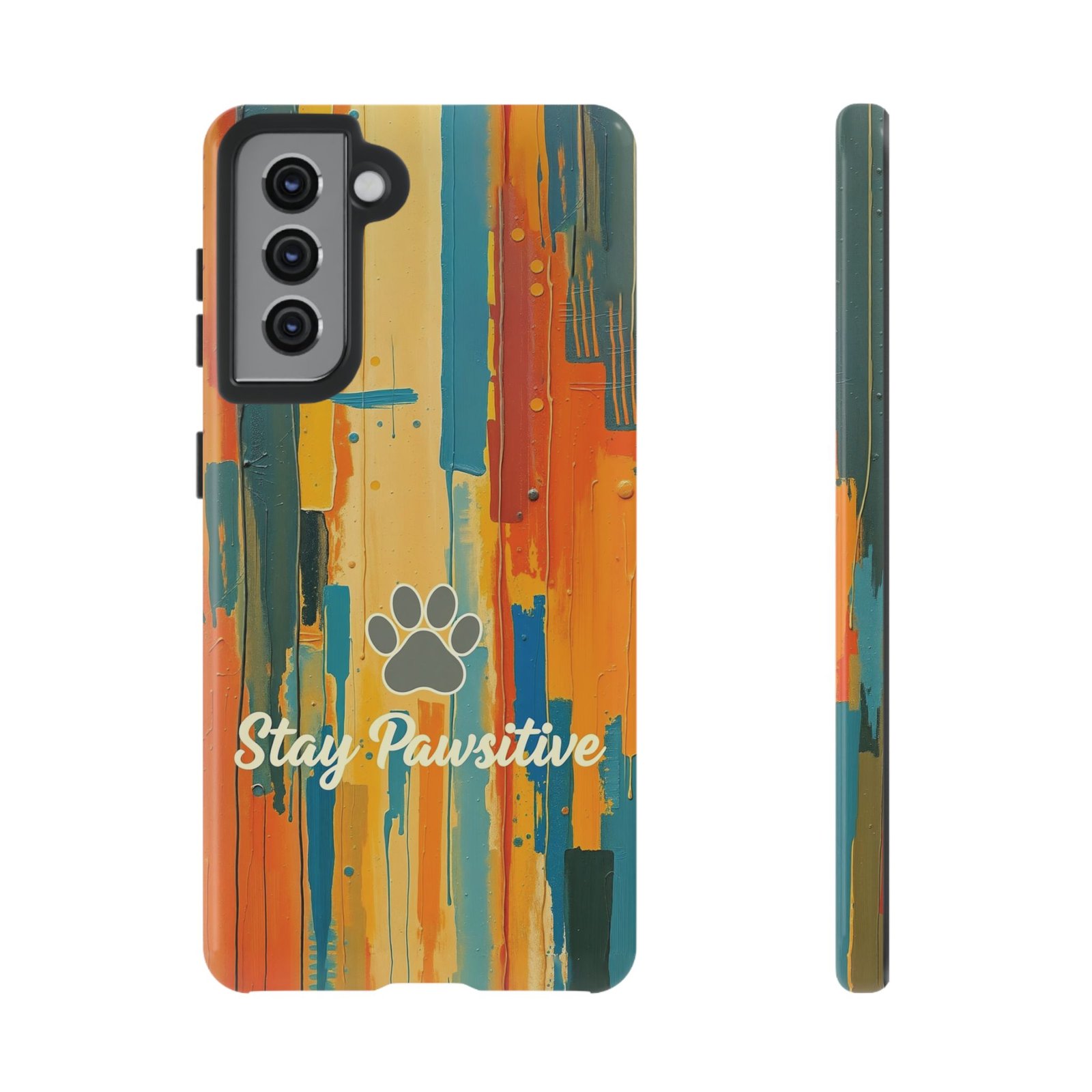 Stay Pawsitive Abstract Paw Phone Case | Dog Lover Gift | Glossy Tough iPhone, Samsung & Pixel Cover - Image 26