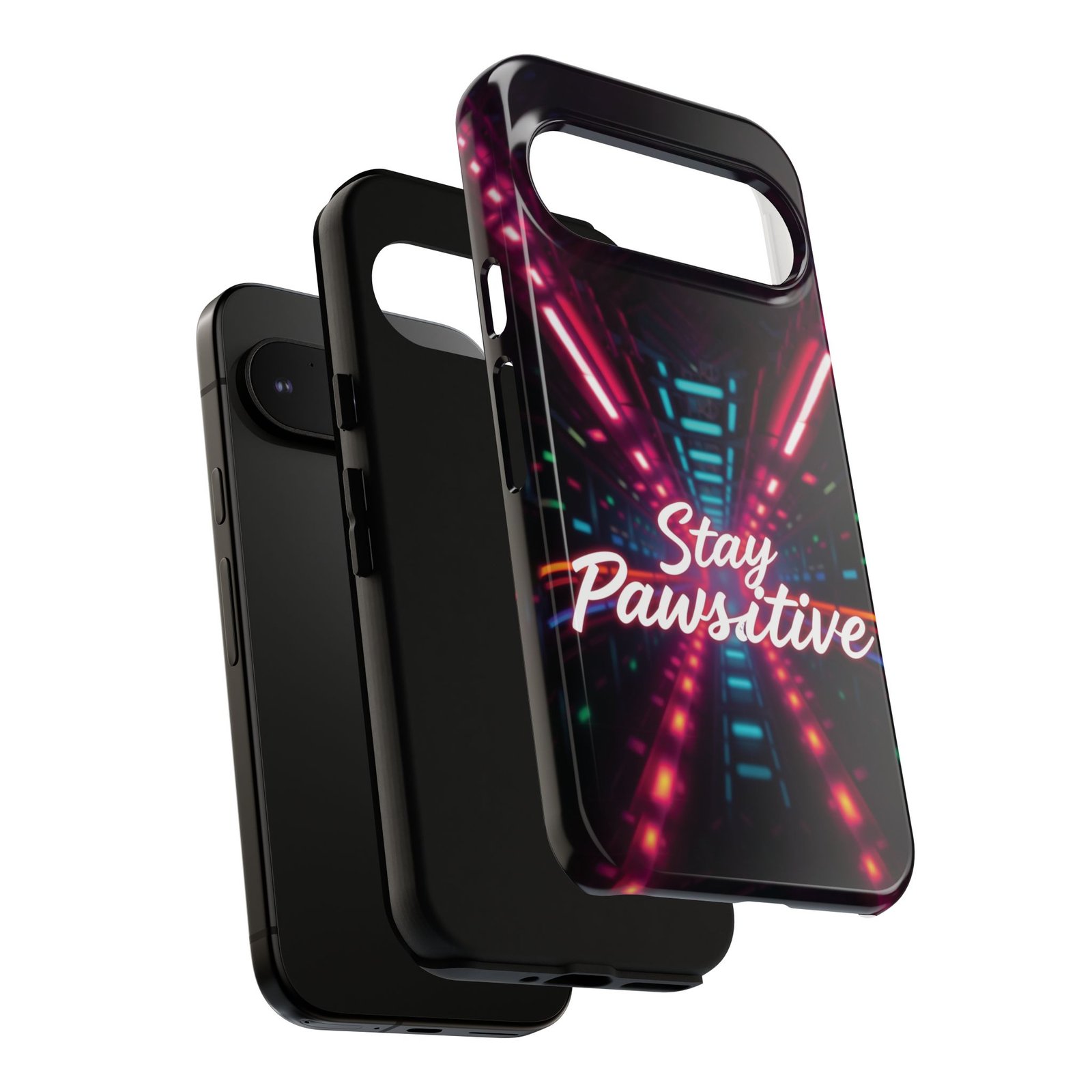 Stay Pawsitive Cyber Tunnel Phone Case | Futuristic Dog Lover Gift | Glossy Tough iPhone, Samsung & Pixel Cover - Image 133