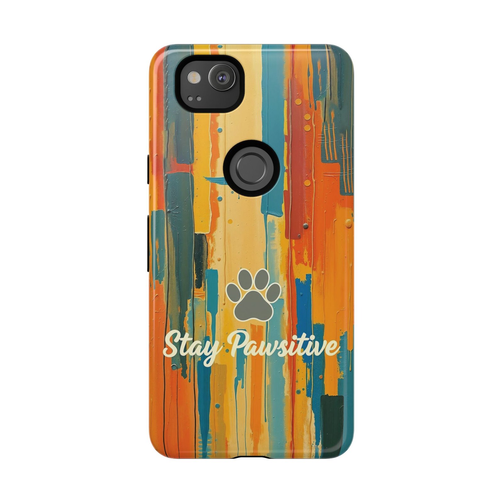 Stay Pawsitive Abstract Paw Phone Case | Dog Lover Gift | Glossy Tough iPhone, Samsung & Pixel Cover - Image 137