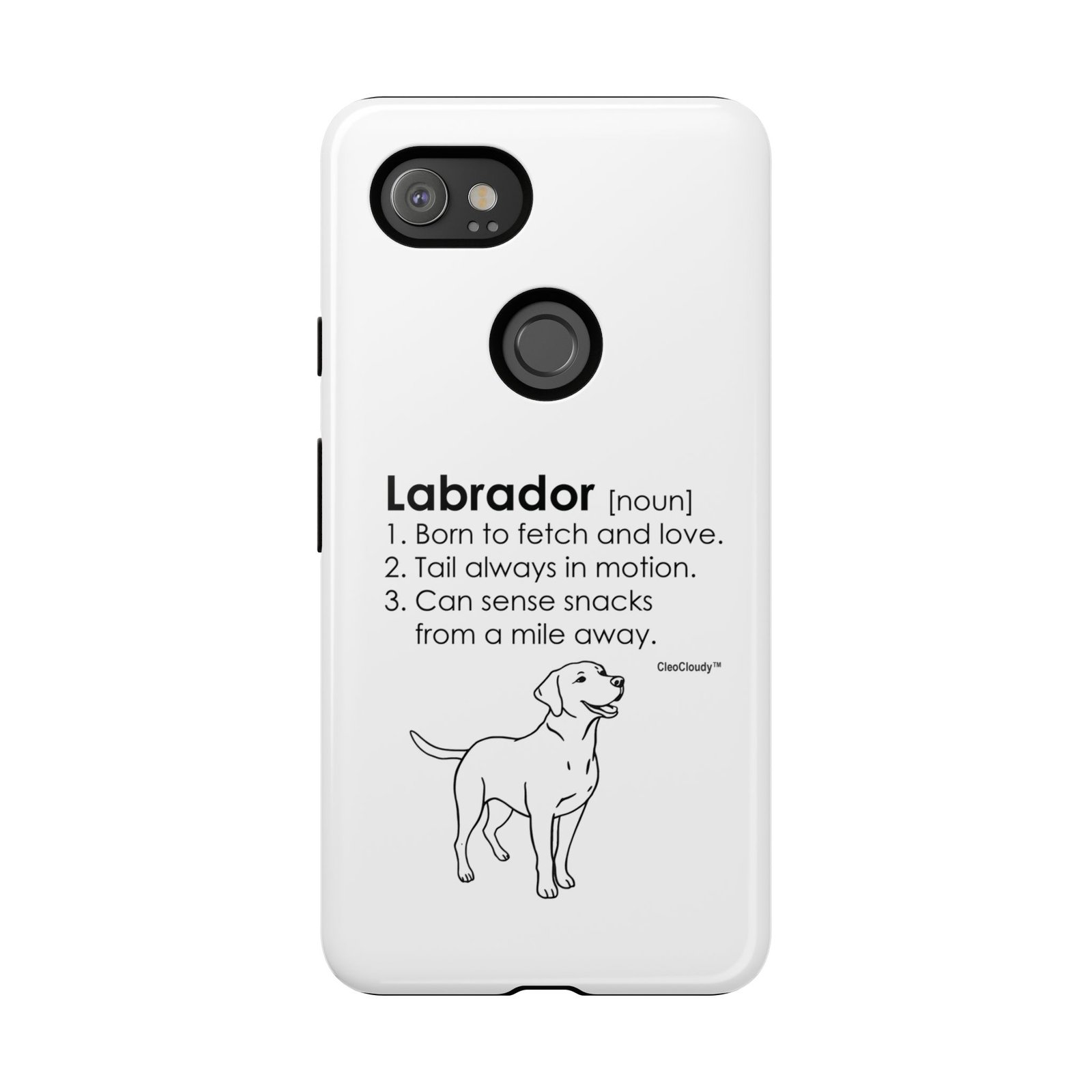 Labrador Definition Phone Case | Minimalist Dog Lover Gift | Glossy Tough iPhone, Samsung & Pixel Cover - Image 140