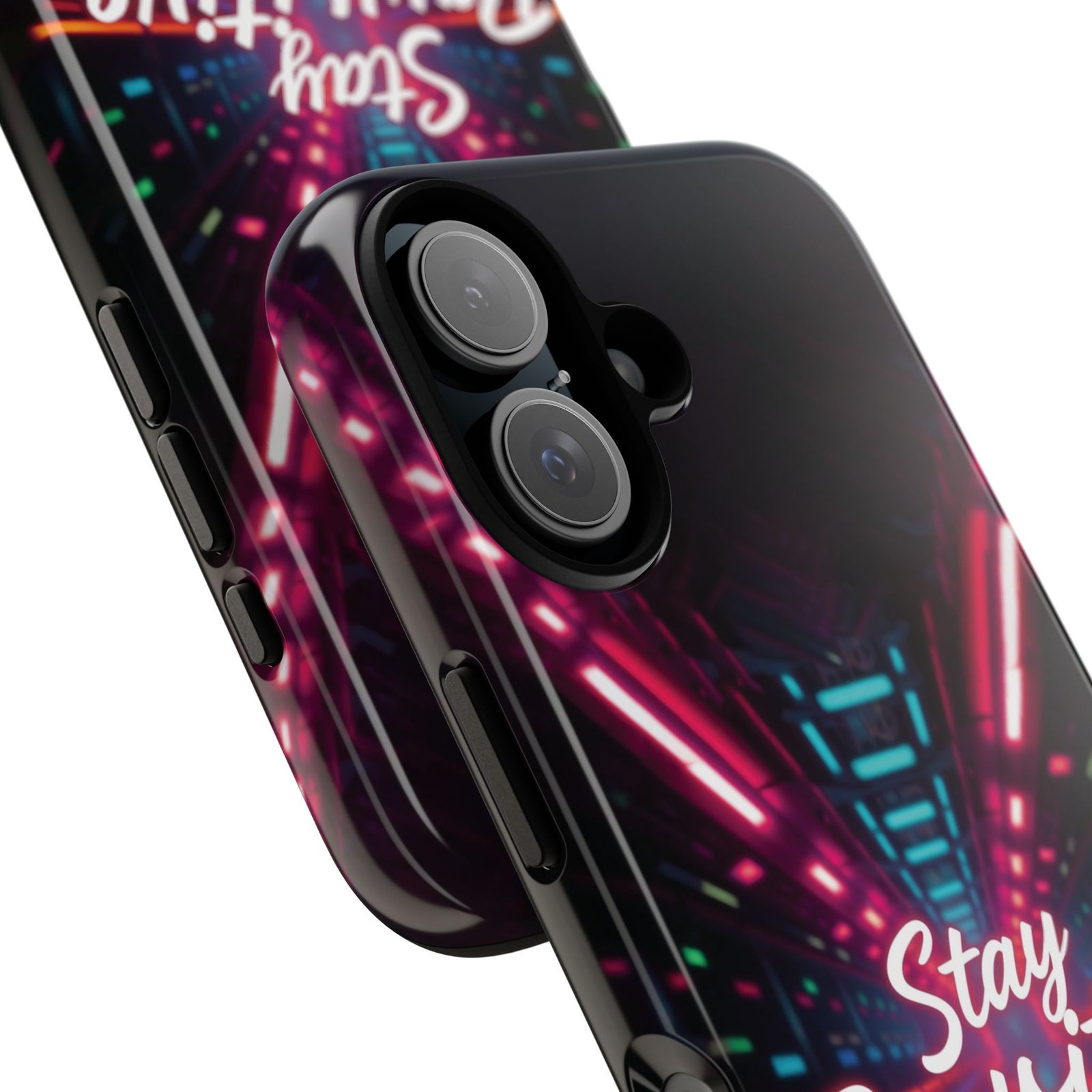 Stay Pawsitive Cyber Tunnel Phone Case | Futuristic Dog Lover Gift | Glossy Tough iPhone, Samsung & Pixel Cover - Image 113