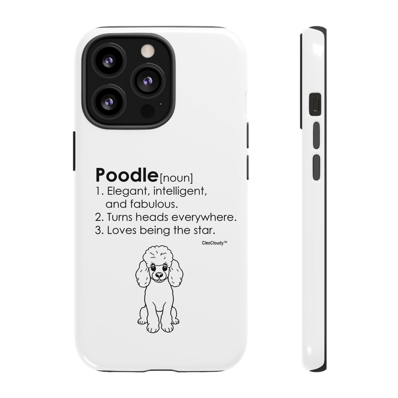 Poodle Definition Phone Case | Glossy Tough iPhone, Samsung & Pixel Cover - Image 24